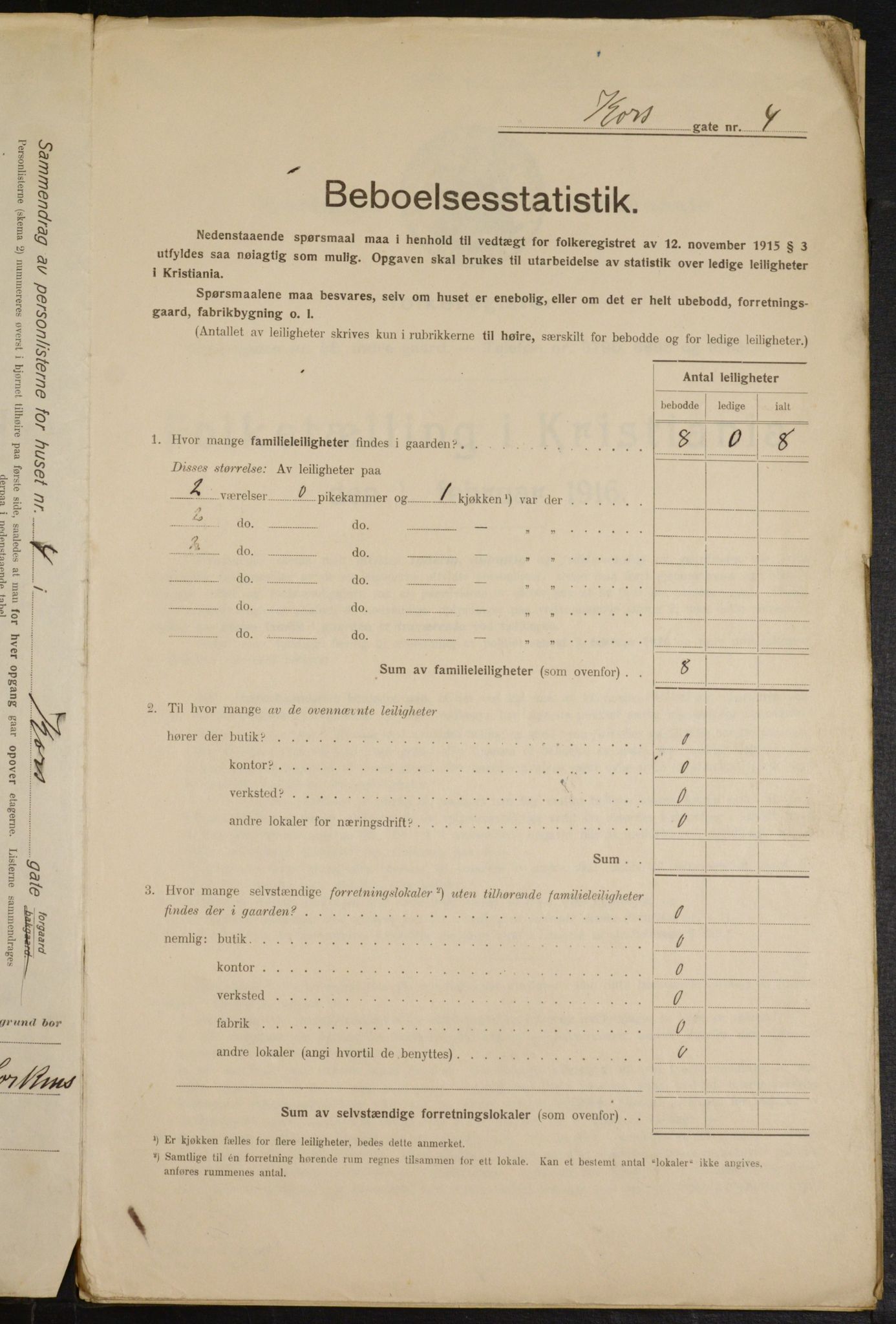 OBA, Municipal Census 1916 for Kristiania, 1916, p. 54574