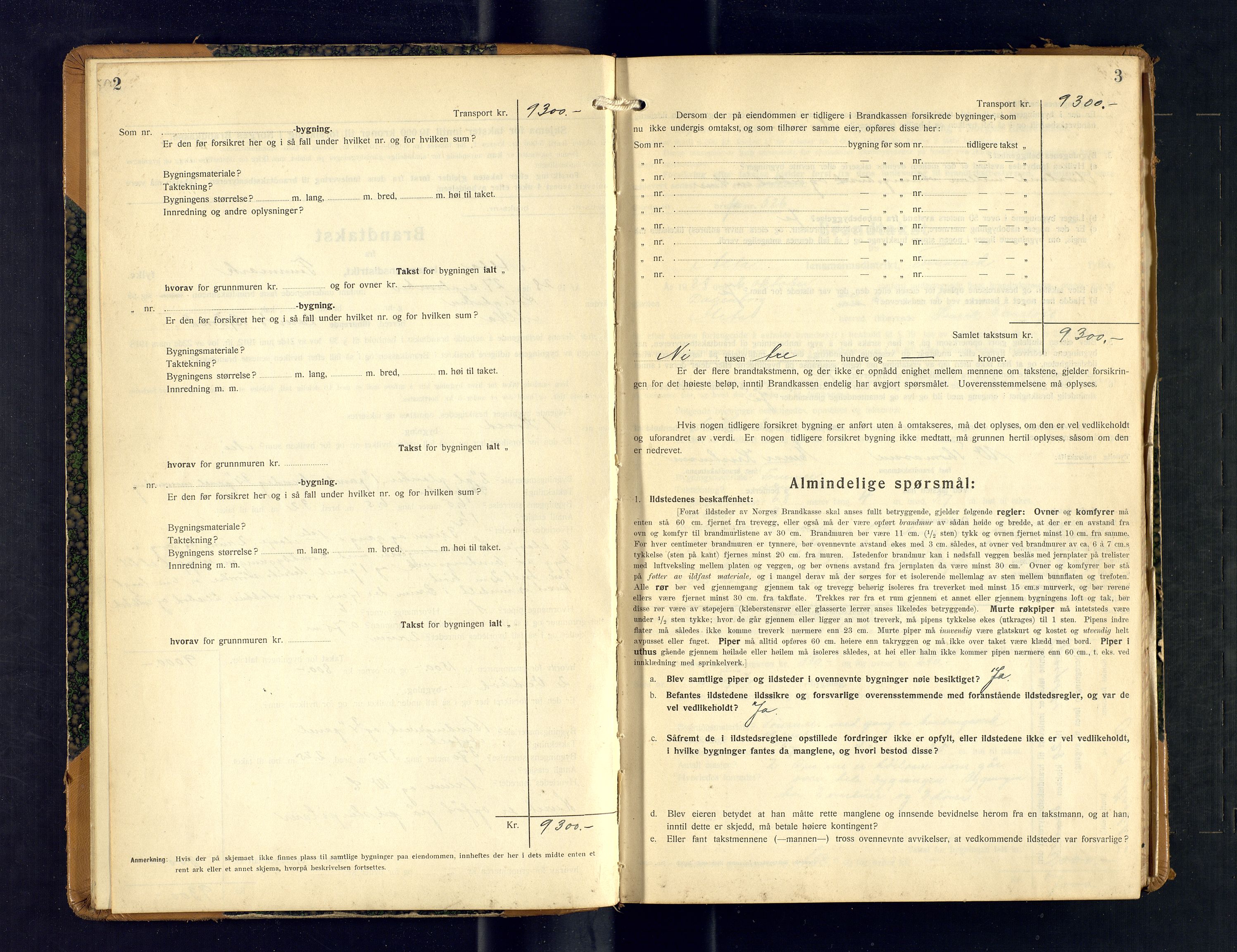 Alta lensmannskontor, AV/SATØ-S-1165/O/Ob/L0176: Branntakstprotokoll, 1928-1932, p. 2-3