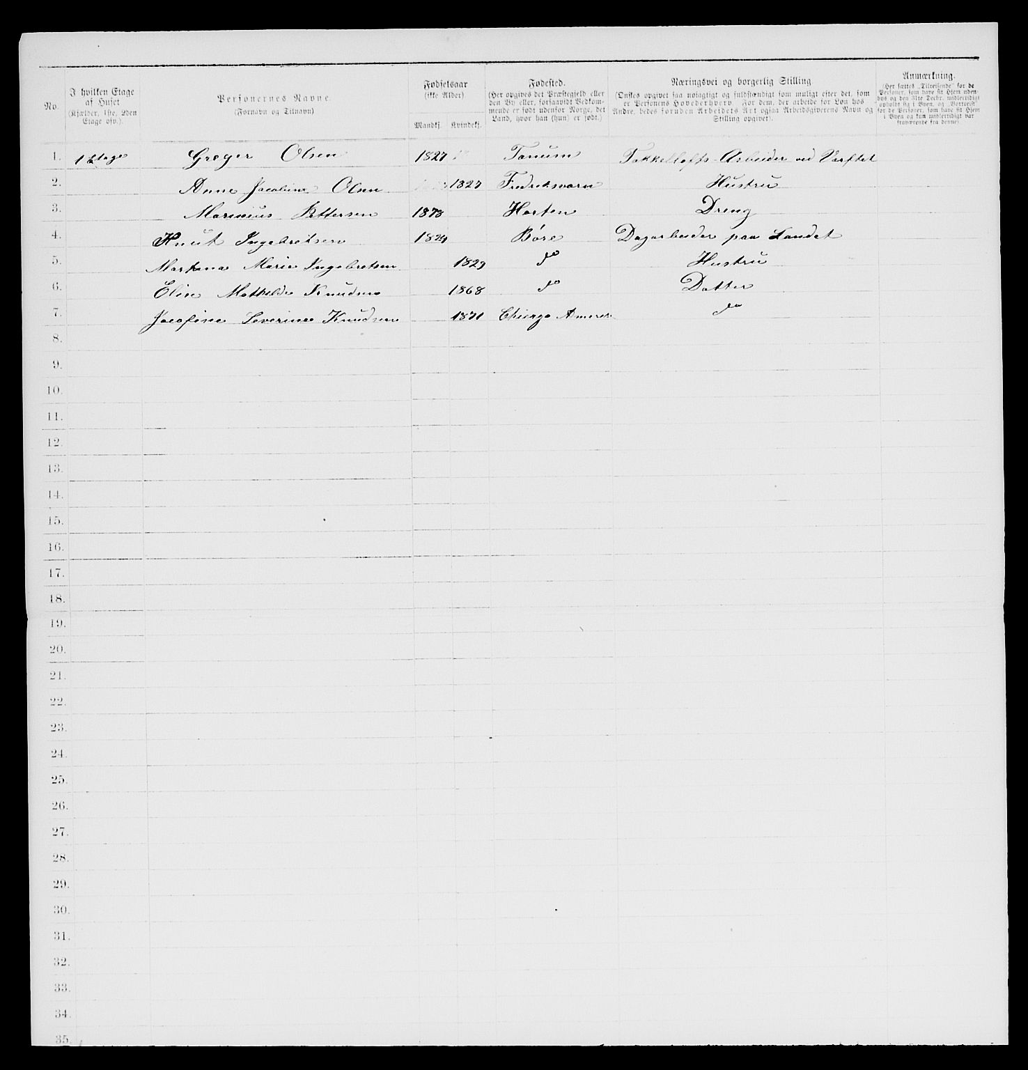 SAKO, 1885 census for 0703 Horten, 1885, p. 499