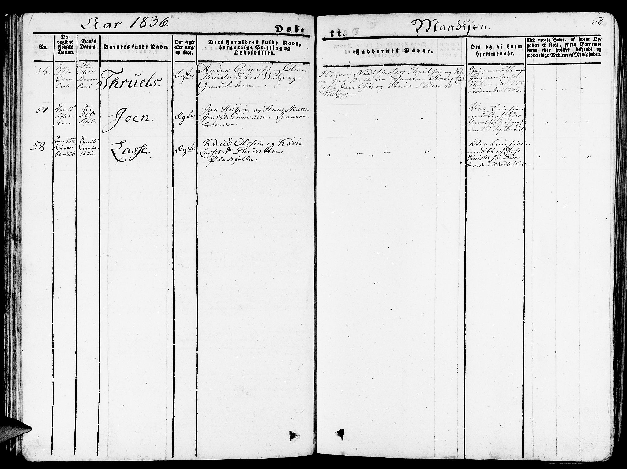 Gulen sokneprestembete, AV/SAB-A-80201/H/Haa/Haaa/L0019: Parish register (official) no. A 19, 1826-1836, p. 56