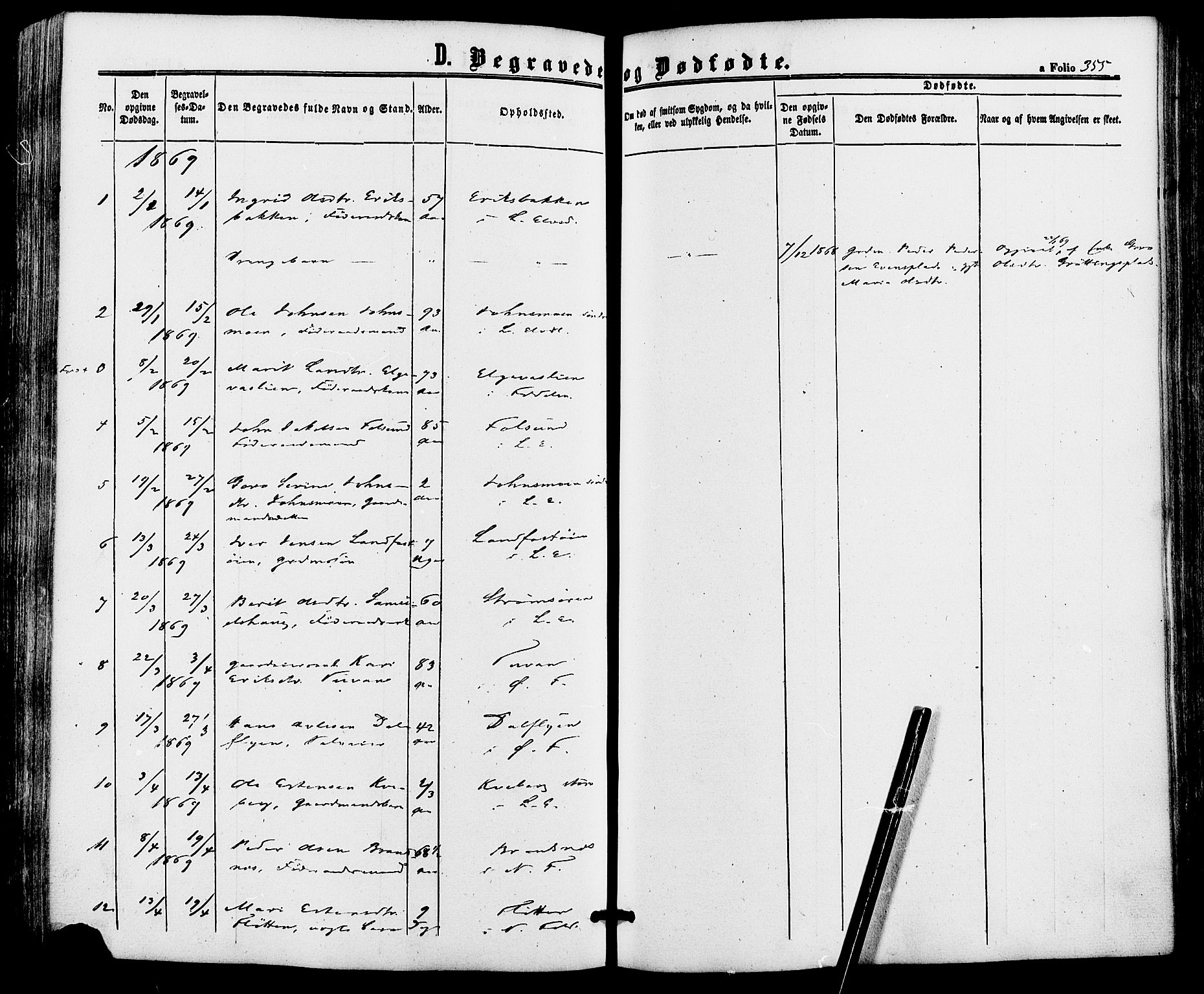 Alvdal prestekontor, SAH/PREST-060/H/Ha/Haa/L0001: Parish register (official) no. 1, 1863-1882, p. 355