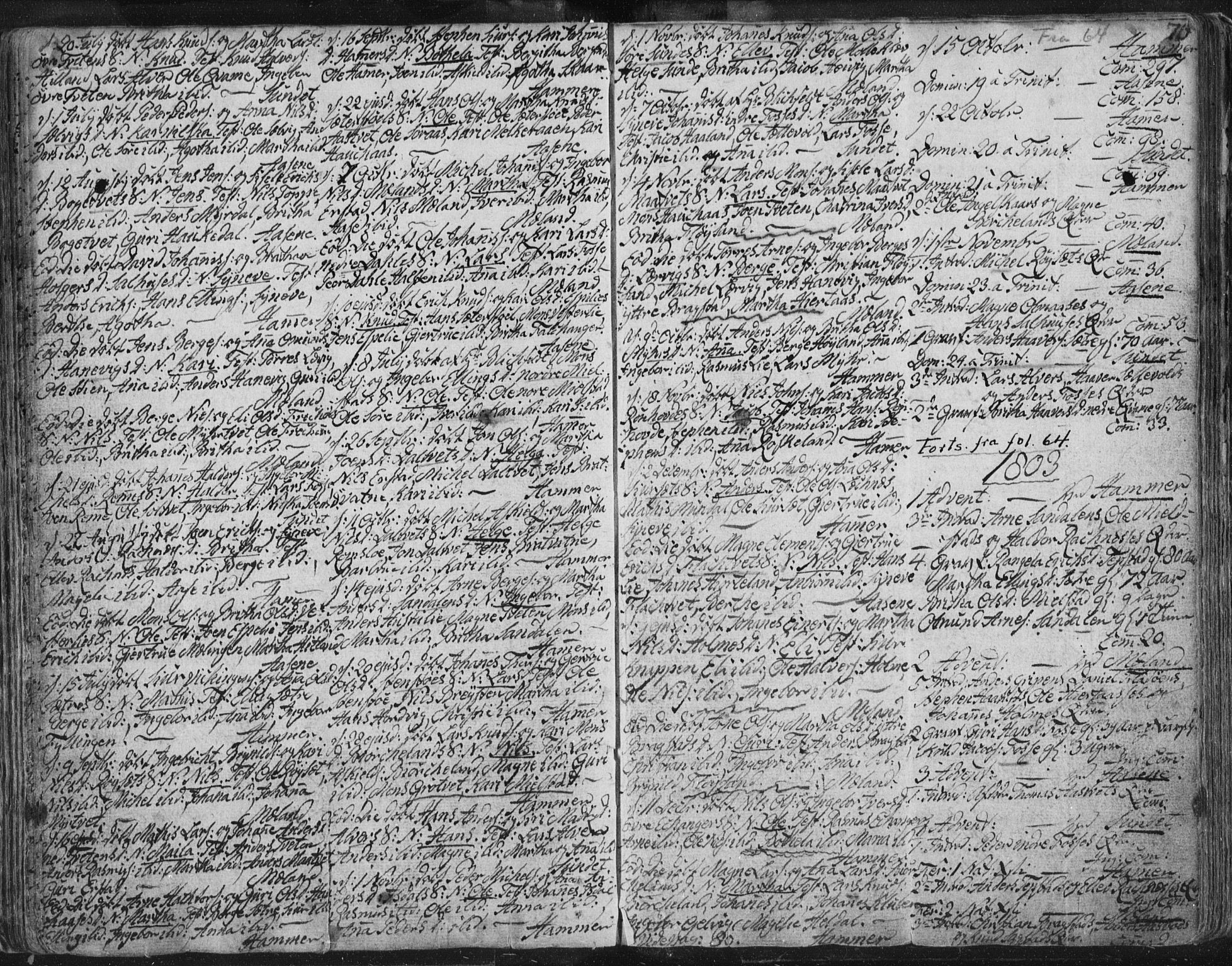 Hamre sokneprestembete, SAB/A-75501/H/Ha/Haa/Haaa/L0008: Parish register (official) no. A 8, 1778-1804, p. 70