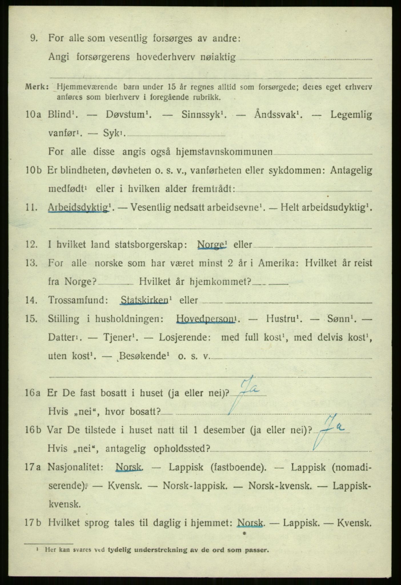 SATØ, 1920 census for Ibestad, 1920, p. 2019