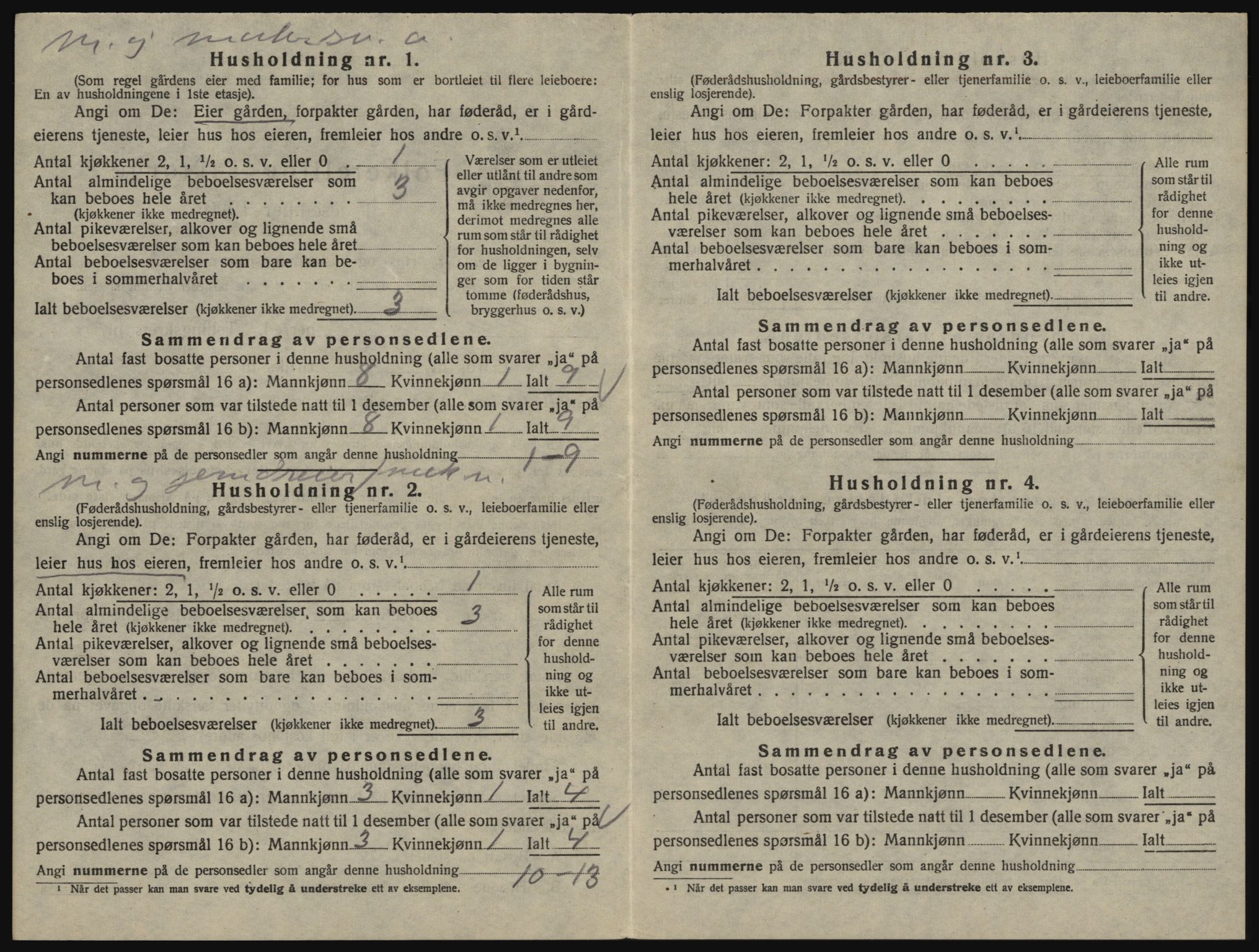 SAO, 1920 census for Glemmen, 1920, p. 874