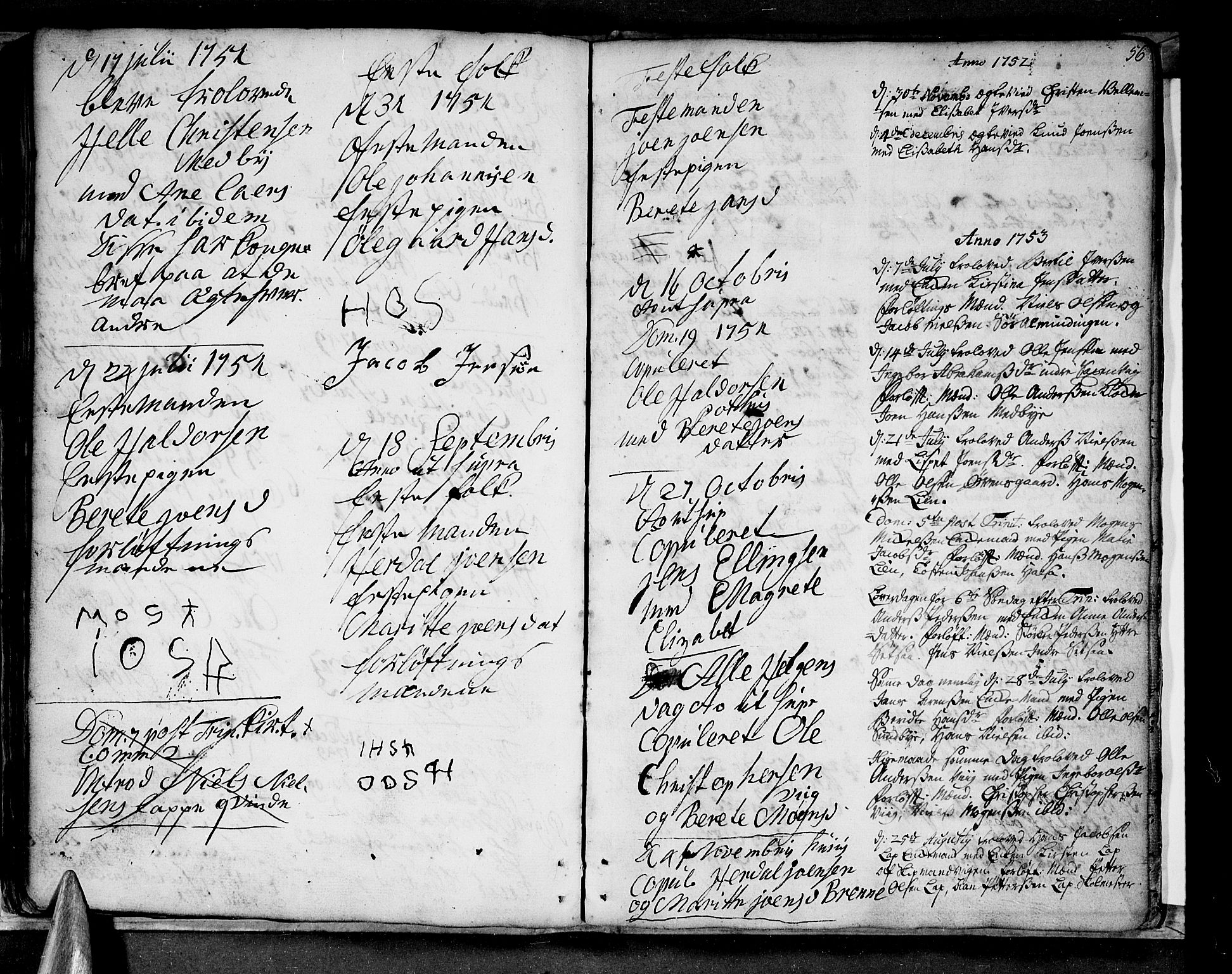 Ministerialprotokoller, klokkerbøker og fødselsregistre - Nordland, SAT/A-1459/847/L0663: Parish register (official) no. 847A03, 1749-1770, p. 56