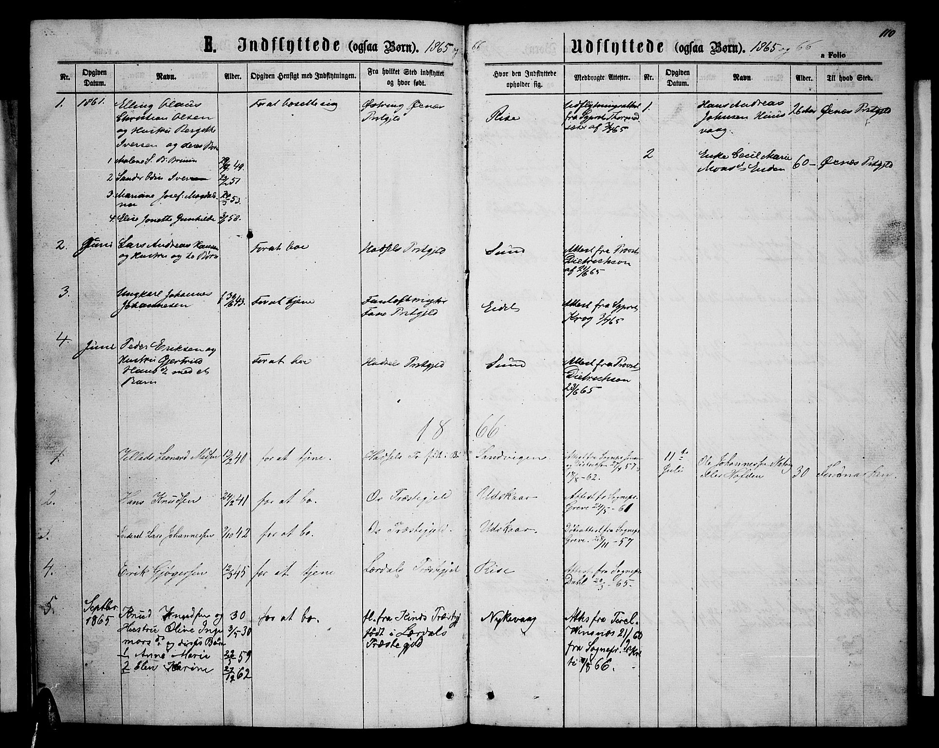 Ministerialprotokoller, klokkerbøker og fødselsregistre - Nordland, SAT/A-1459/892/L1324: Parish register (copy) no. 892C01, 1865-1879, p. 110