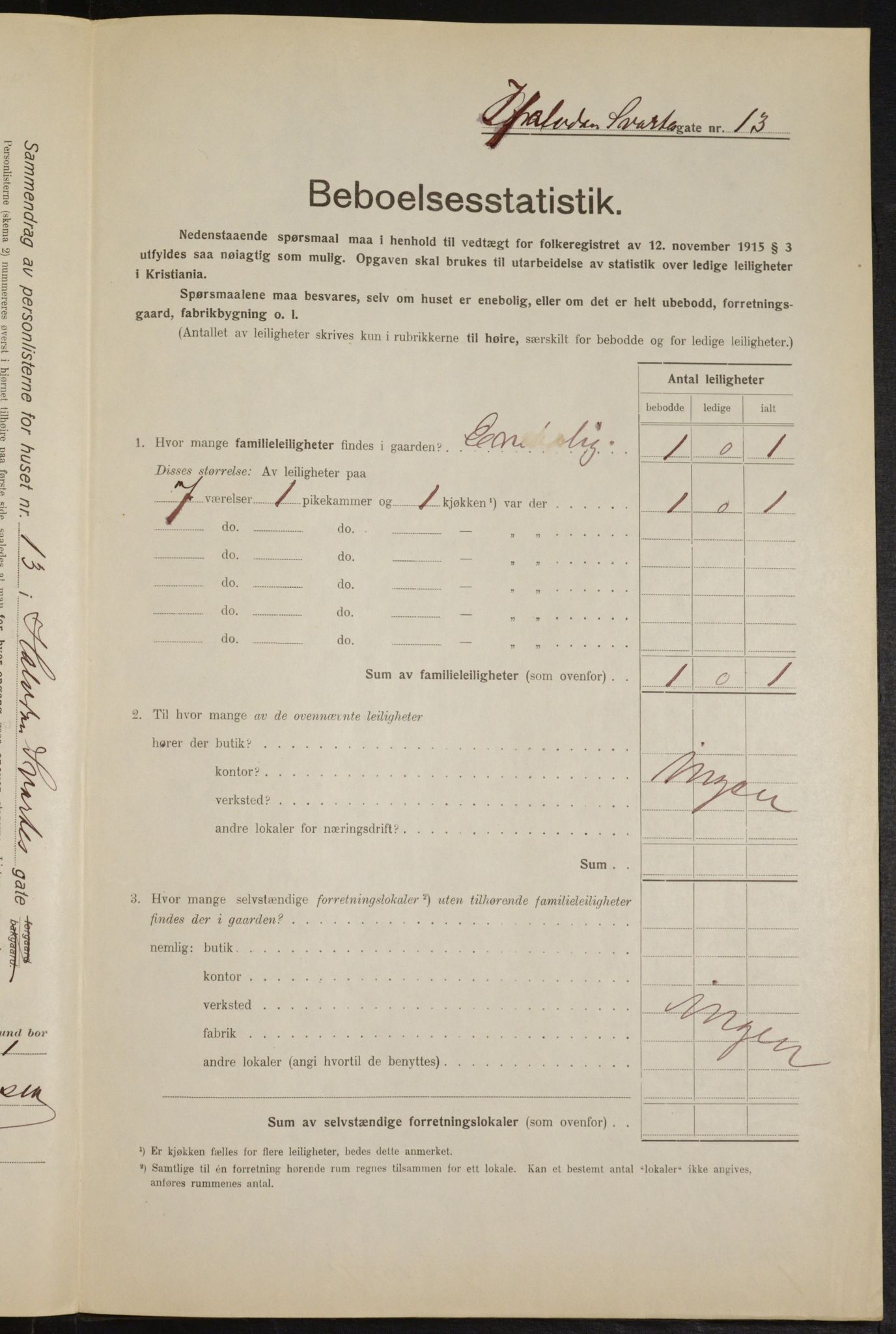 OBA, Municipal Census 1916 for Kristiania, 1916, p. 34725