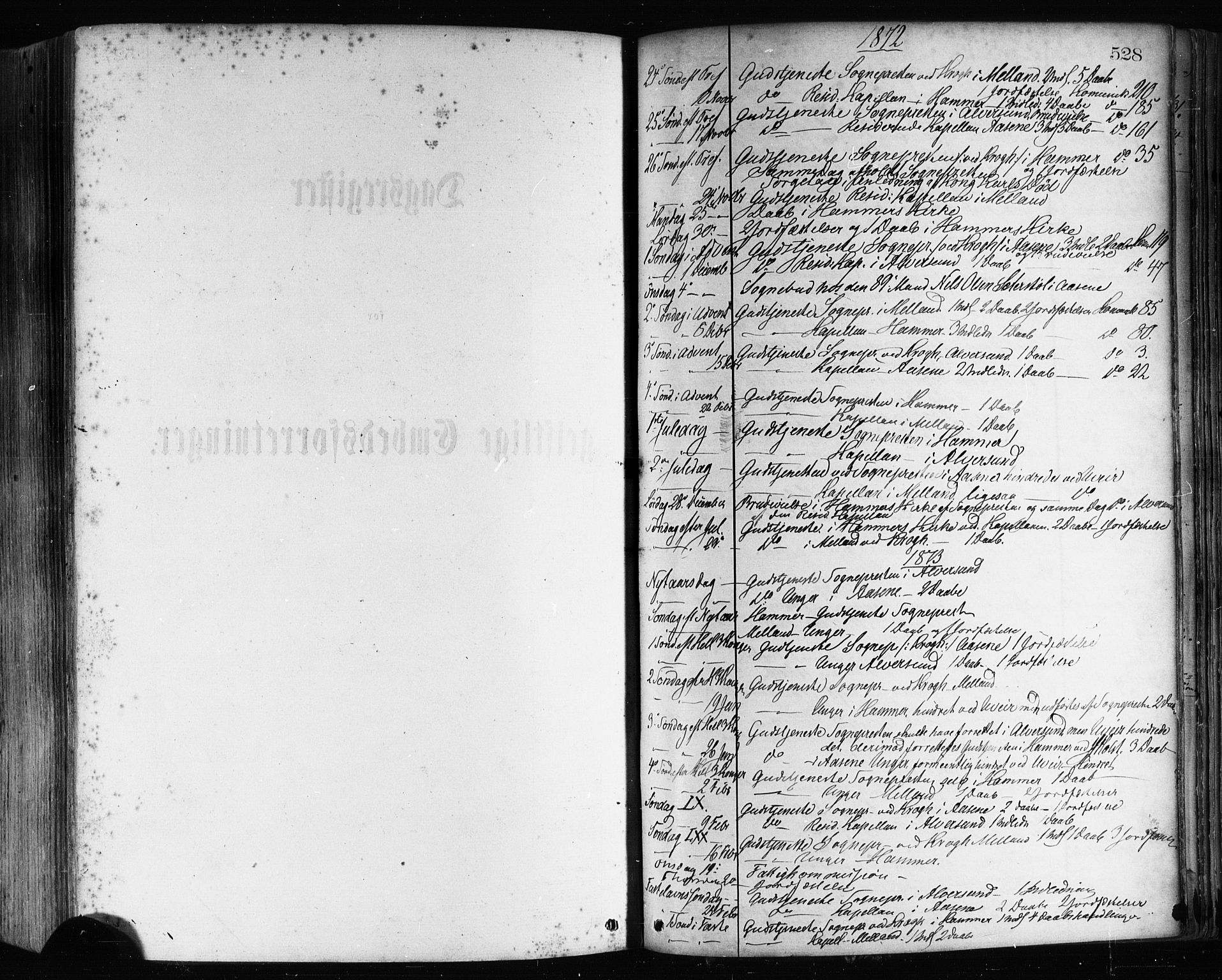 Hamre sokneprestembete, SAB/A-75501/H/Ha/Haa/Haaa/L0015: Parish register (official) no. A 15, 1870-1881, p. 528