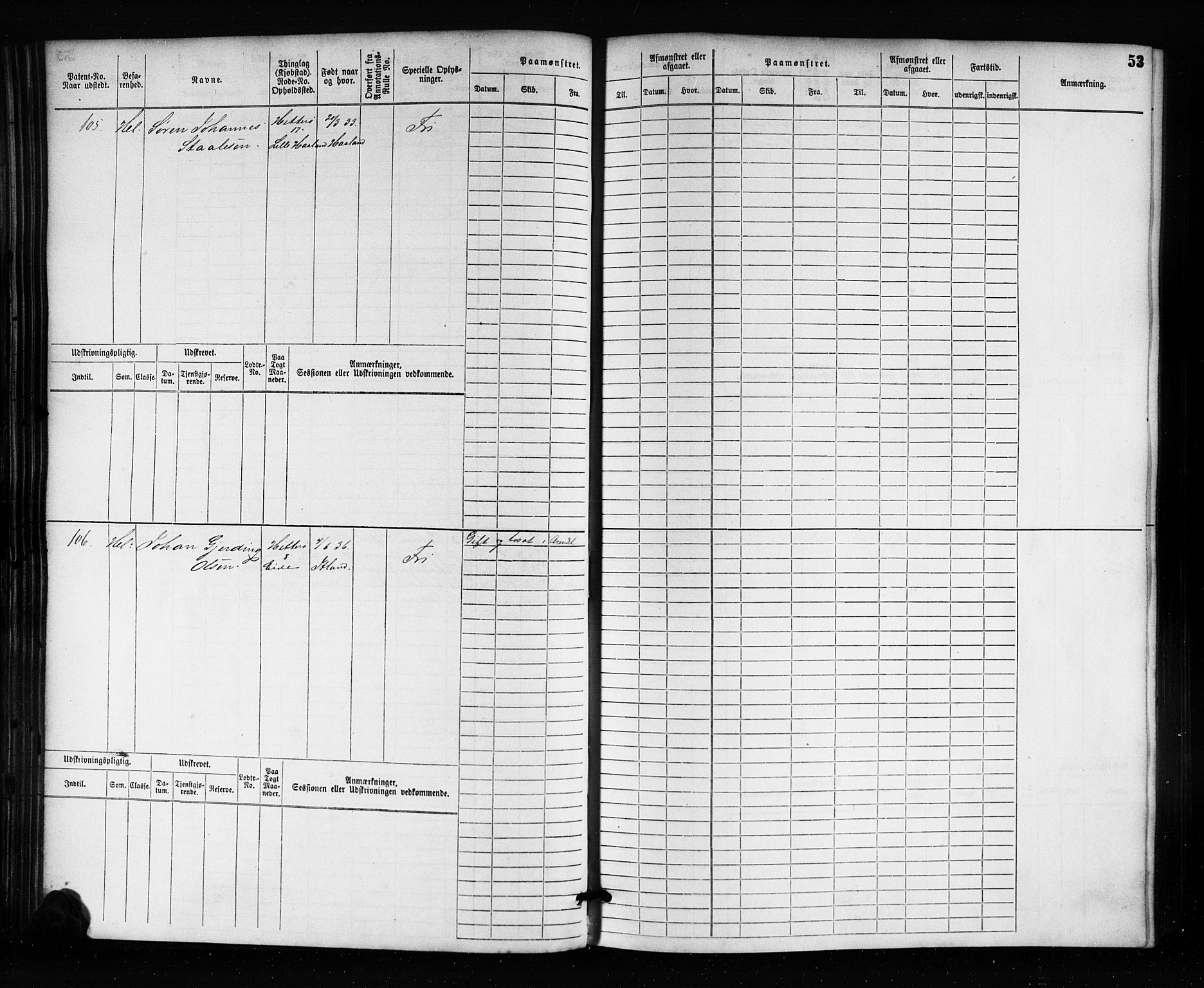 Flekkefjord mønstringskrets, SAK/2031-0018/F/Fb/L0001: Hovedrulle nr 1-764, N-4, 1868-1900, p. 54