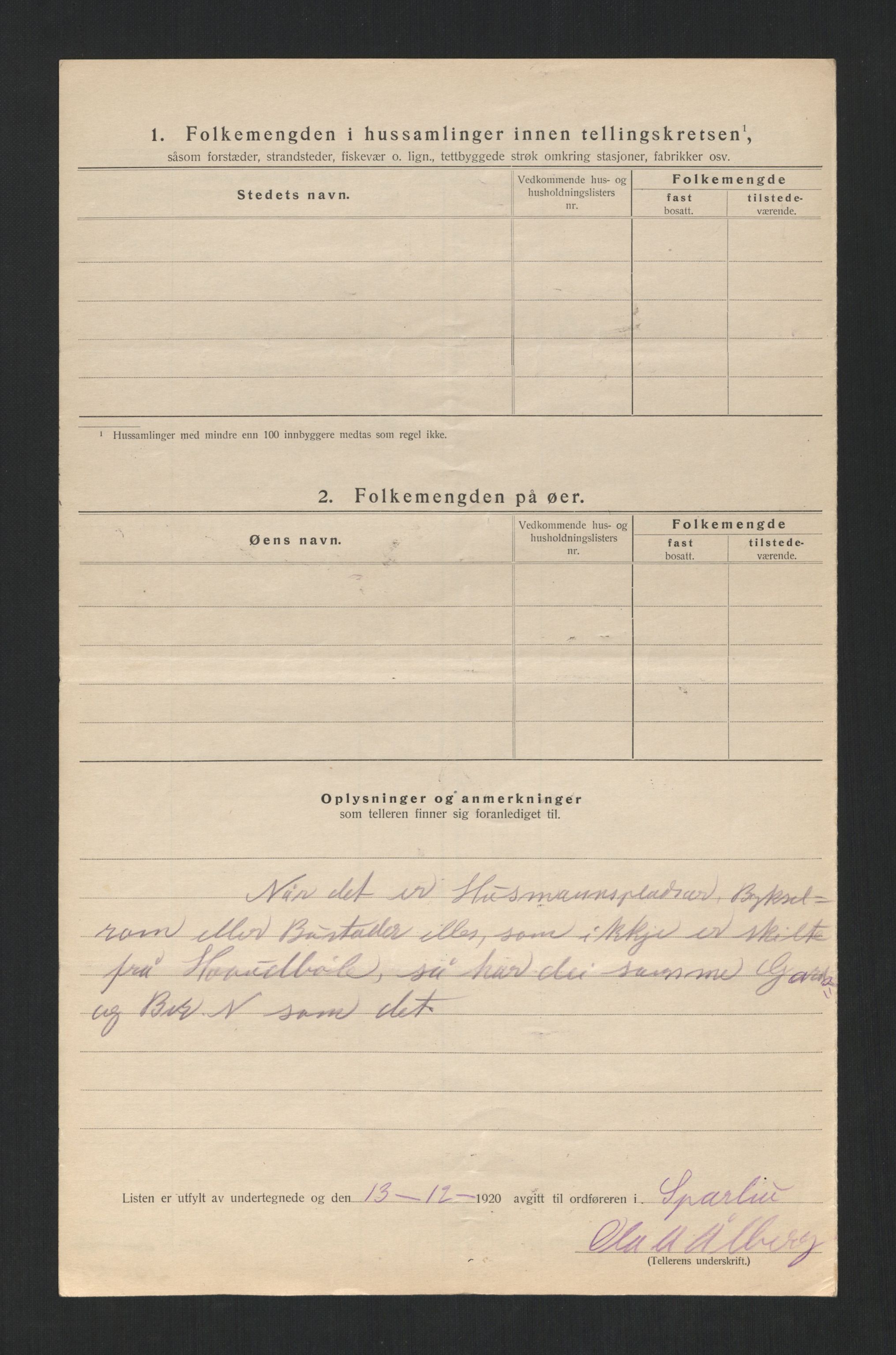 SAT, 1920 census for Sparbu, 1920, p. 26