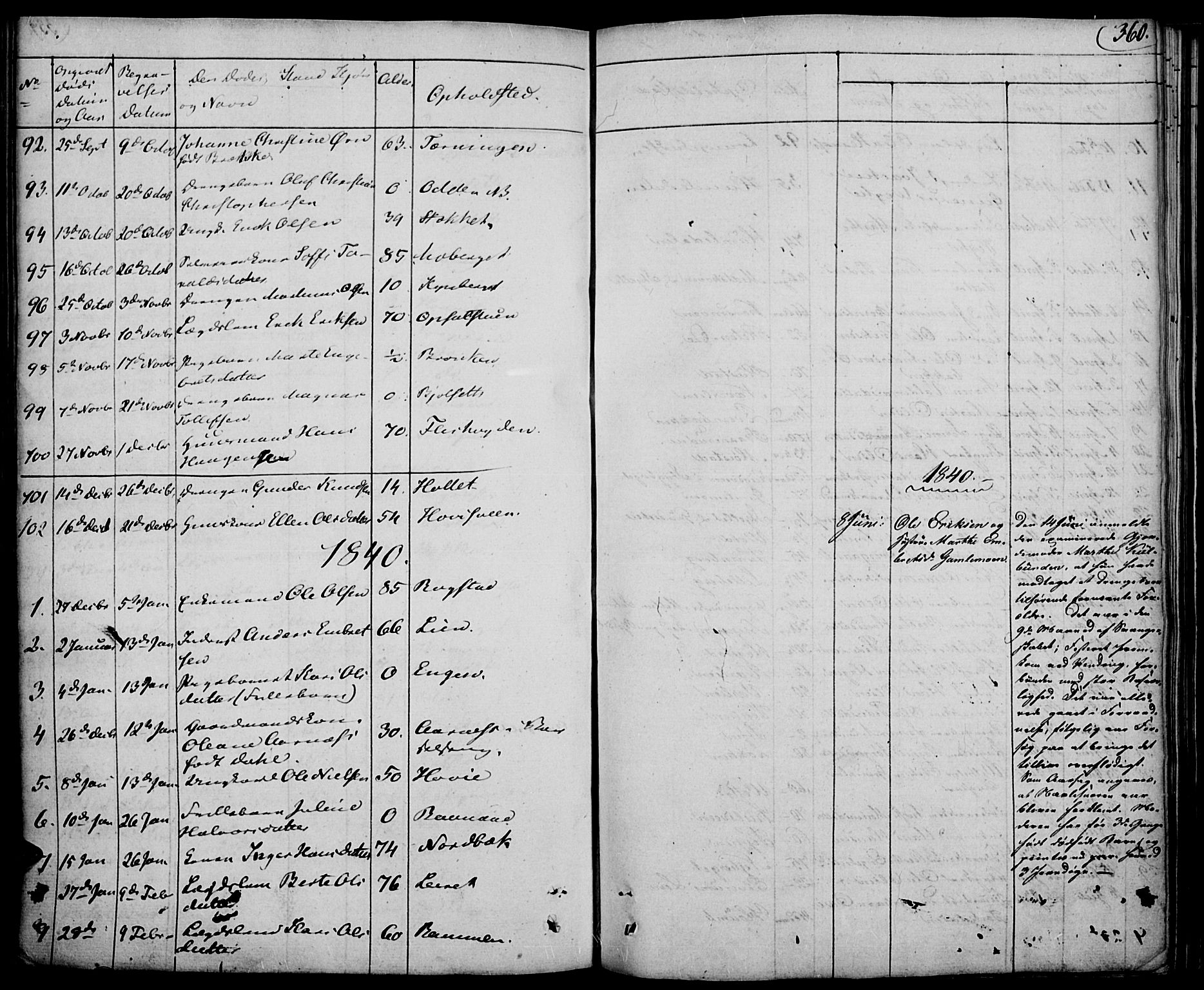 Elverum prestekontor, AV/SAH-PREST-044/H/Ha/Haa/L0008: Parish register (official) no. 8, 1830-1842, p. 360