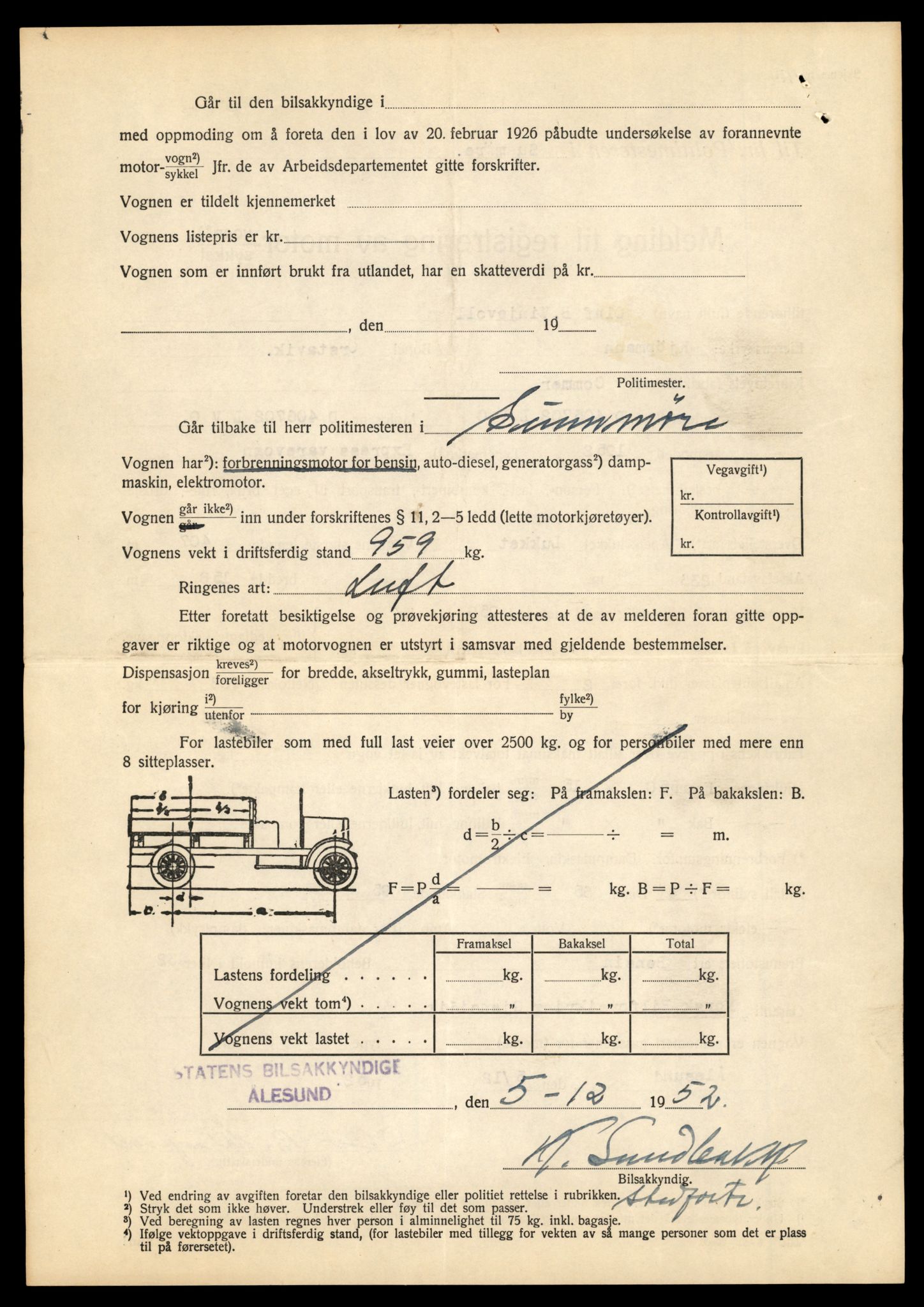 Møre og Romsdal vegkontor - Ålesund trafikkstasjon, SAT/A-4099/F/Fe/L0013: Registreringskort for kjøretøy T 1451 - T 1564, 1927-1998, p. 438