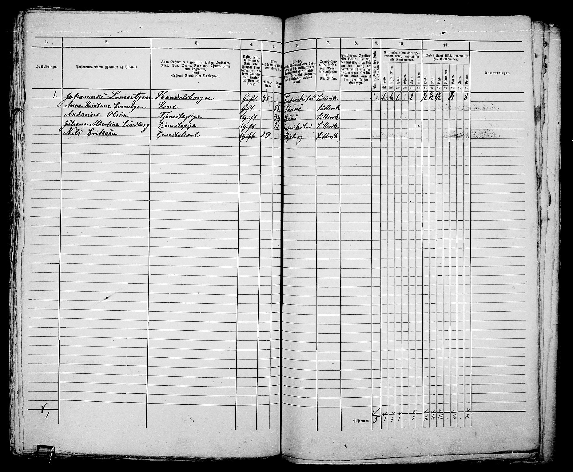 RA, 1865 census for Fredrikstad/Fredrikstad, 1865, p. 627