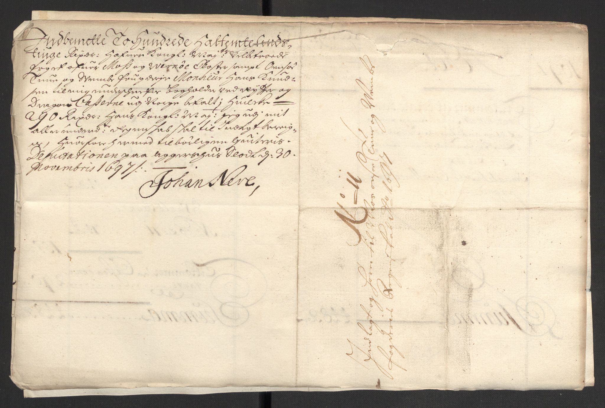 Rentekammeret inntil 1814, Reviderte regnskaper, Fogderegnskap, AV/RA-EA-4092/R04/L0125: Fogderegnskap Moss, Onsøy, Tune, Veme og Åbygge, 1697, p. 132