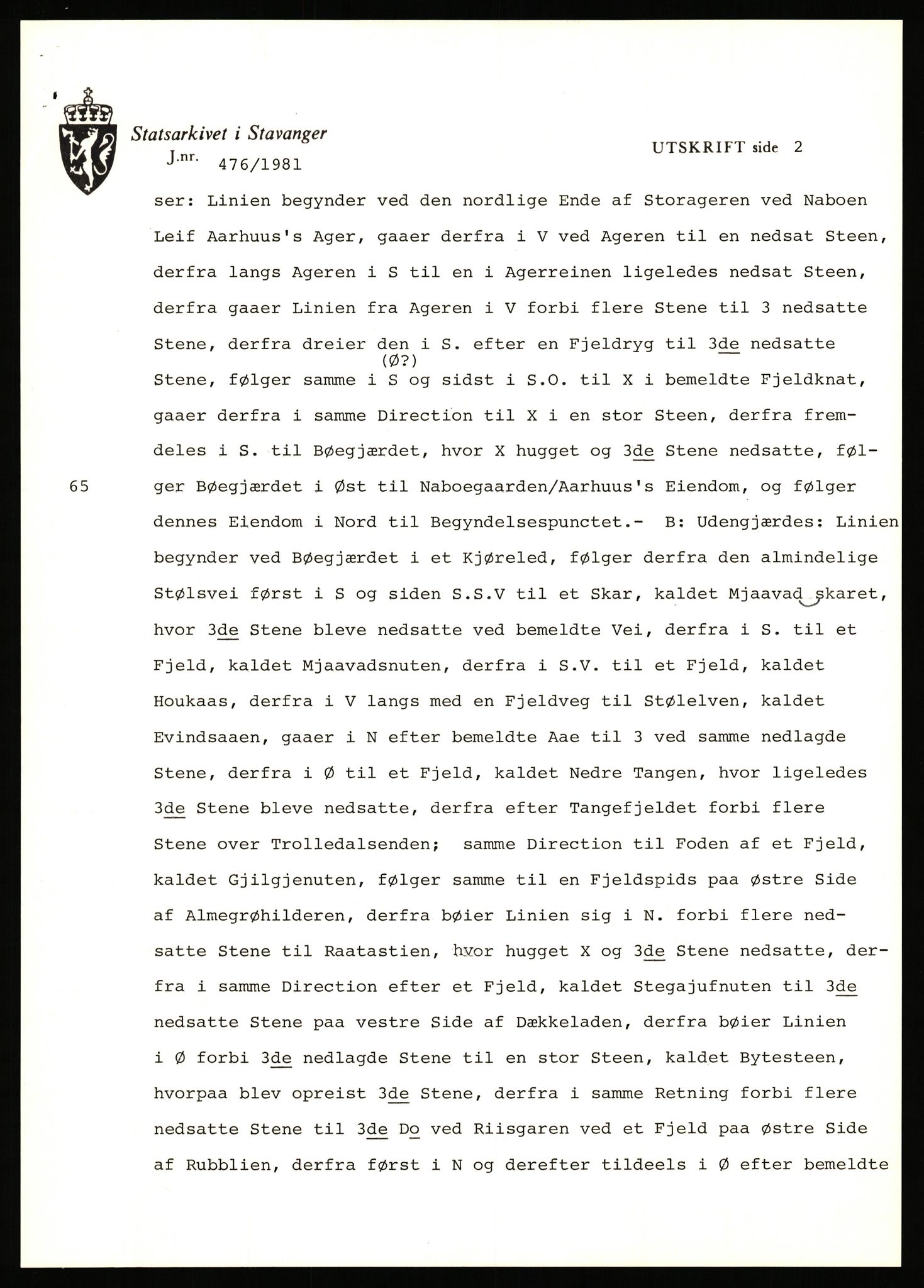 Statsarkivet i Stavanger, AV/SAST-A-101971/03/Y/Yj/L0028: Avskrifter sortert etter gårdsnavn: Gudla - Haga i Håland, 1750-1930, p. 36