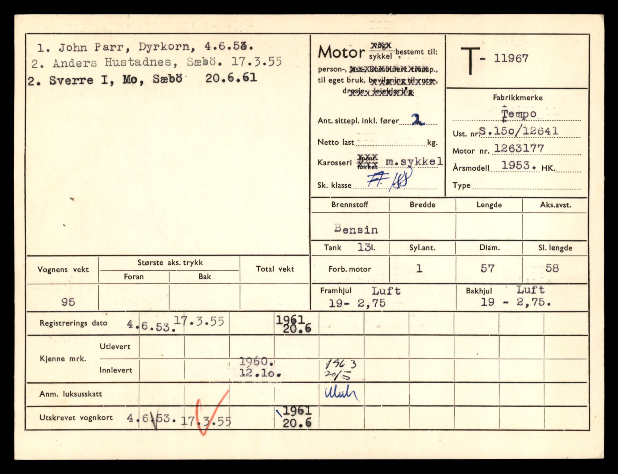 Møre og Romsdal vegkontor - Ålesund trafikkstasjon, AV/SAT-A-4099/F/Fe/L0031: Registreringskort for kjøretøy T 11800 - T 11996, 1927-1998, p. 2825