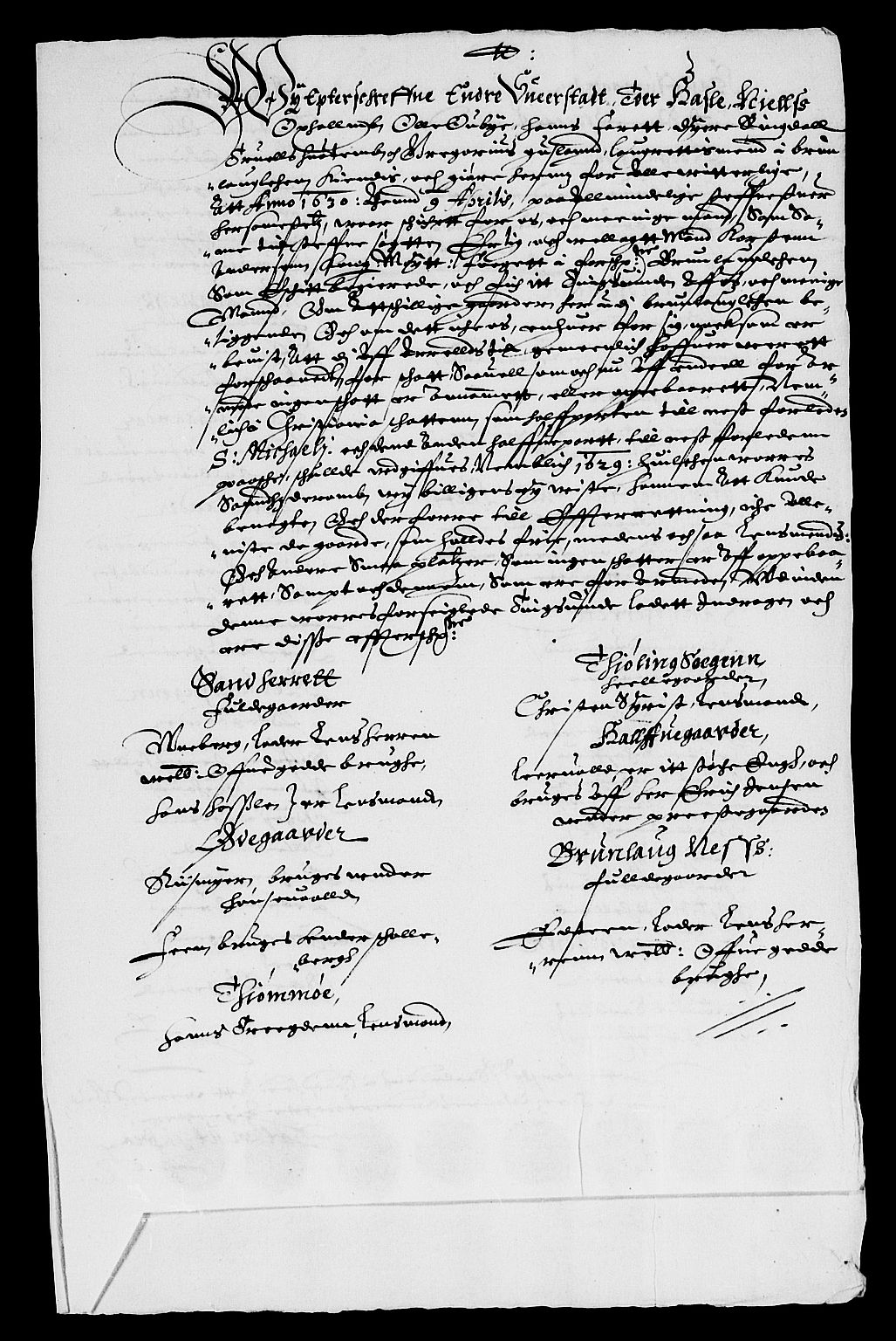 Rentekammeret inntil 1814, Reviderte regnskaper, Lensregnskaper, AV/RA-EA-5023/R/Rb/Rba/L0098: Akershus len, 1629-1630