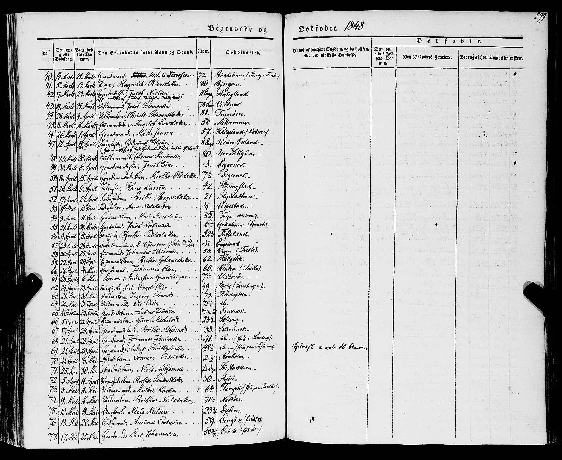 Stord sokneprestembete, SAB/A-78201/H/Haa: Parish register (official) no. A 7, 1841-1861, p. 297