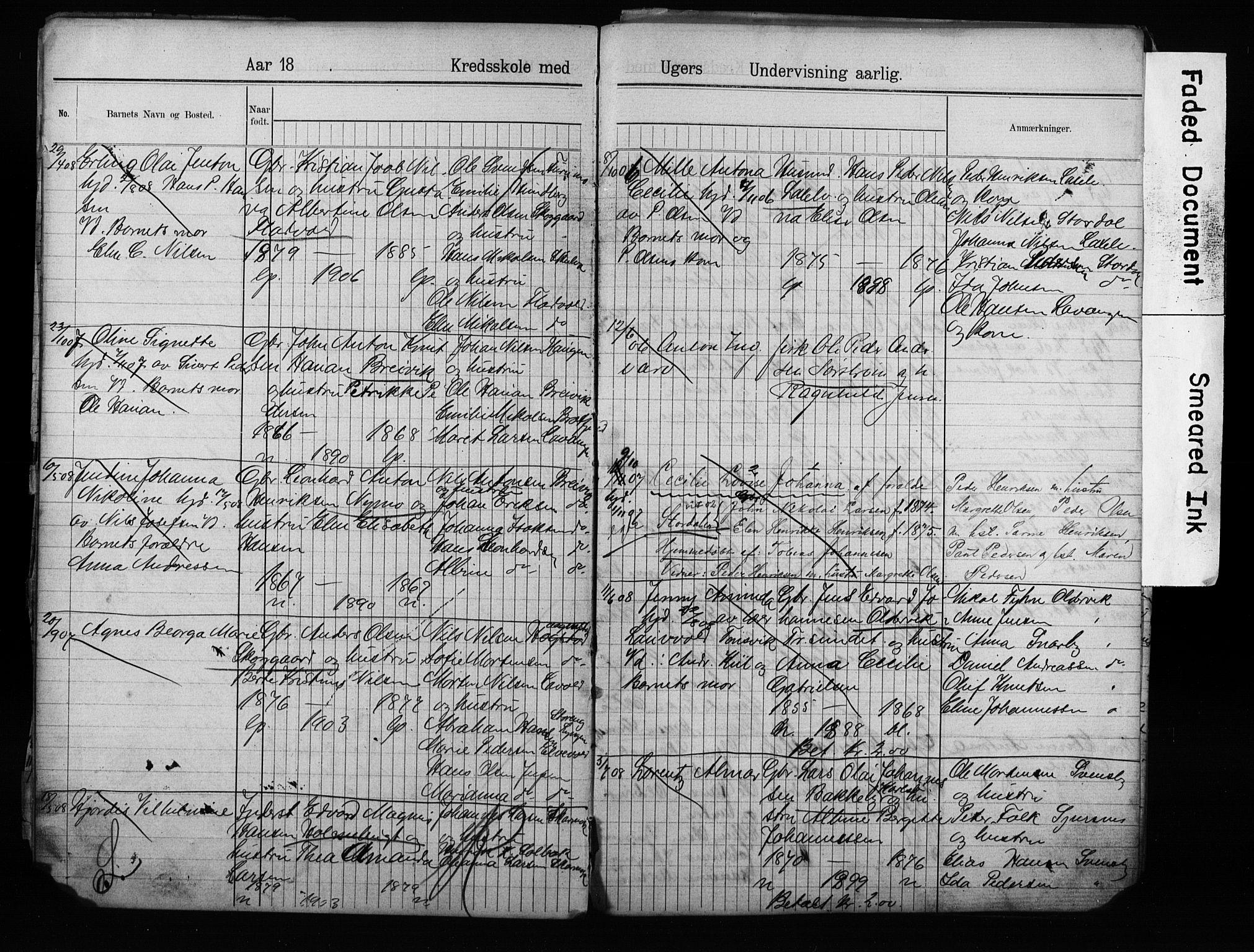 Lyngen sokneprestembete, AV/SATØ-S-1289/H/Ha/L0052/0001: Baptism register no. 52.1, 1895-1914