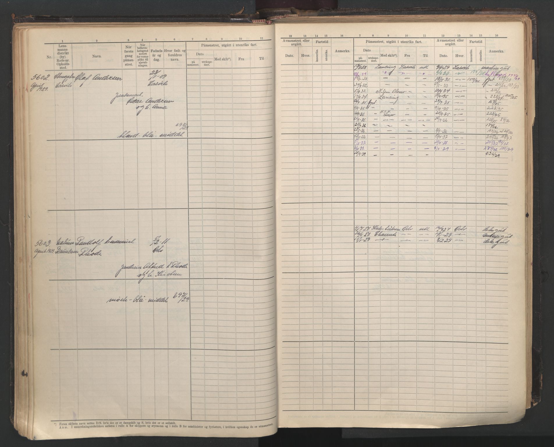 Larvik innrulleringskontor, SAKO/A-787/F/Fc/L0013: Hovedrulle, 1926-1946, p. 104