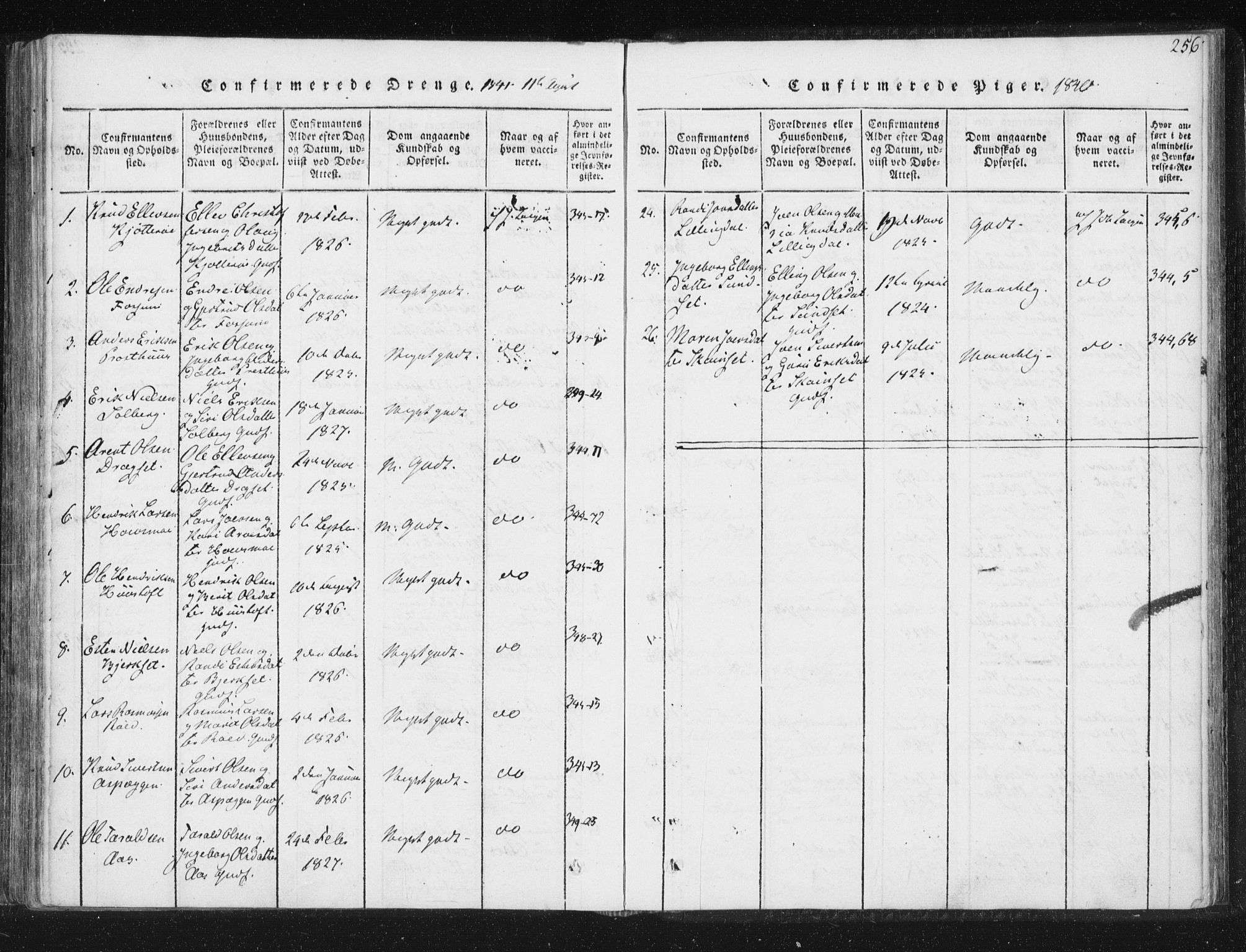 Ministerialprotokoller, klokkerbøker og fødselsregistre - Sør-Trøndelag, SAT/A-1456/689/L1037: Parish register (official) no. 689A02, 1816-1842, p. 256