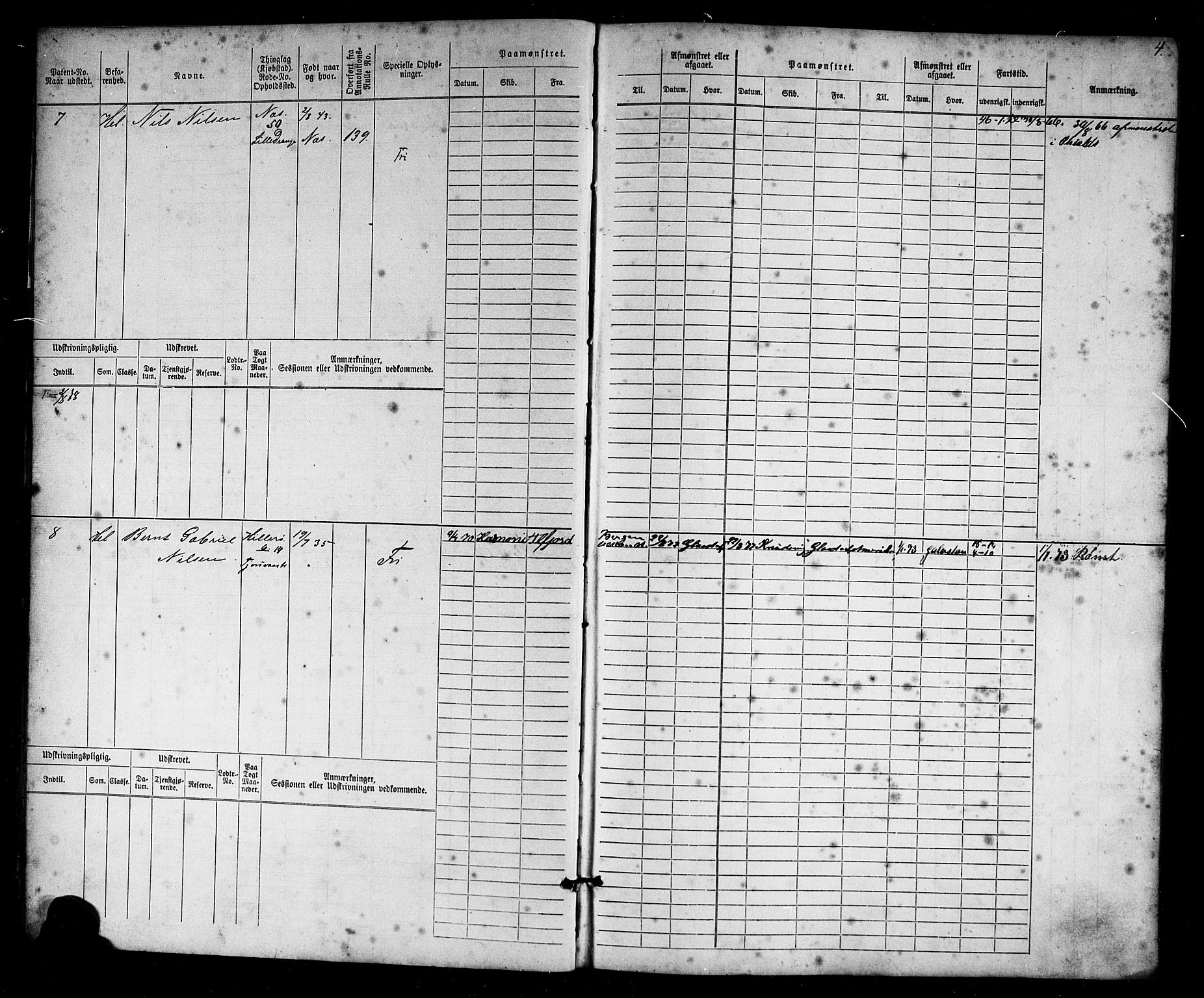 Flekkefjord mønstringskrets, AV/SAK-2031-0018/F/Fb/L0008: Hovedrulle nr 1-770, Æ-5, 1867-1900, p. 5