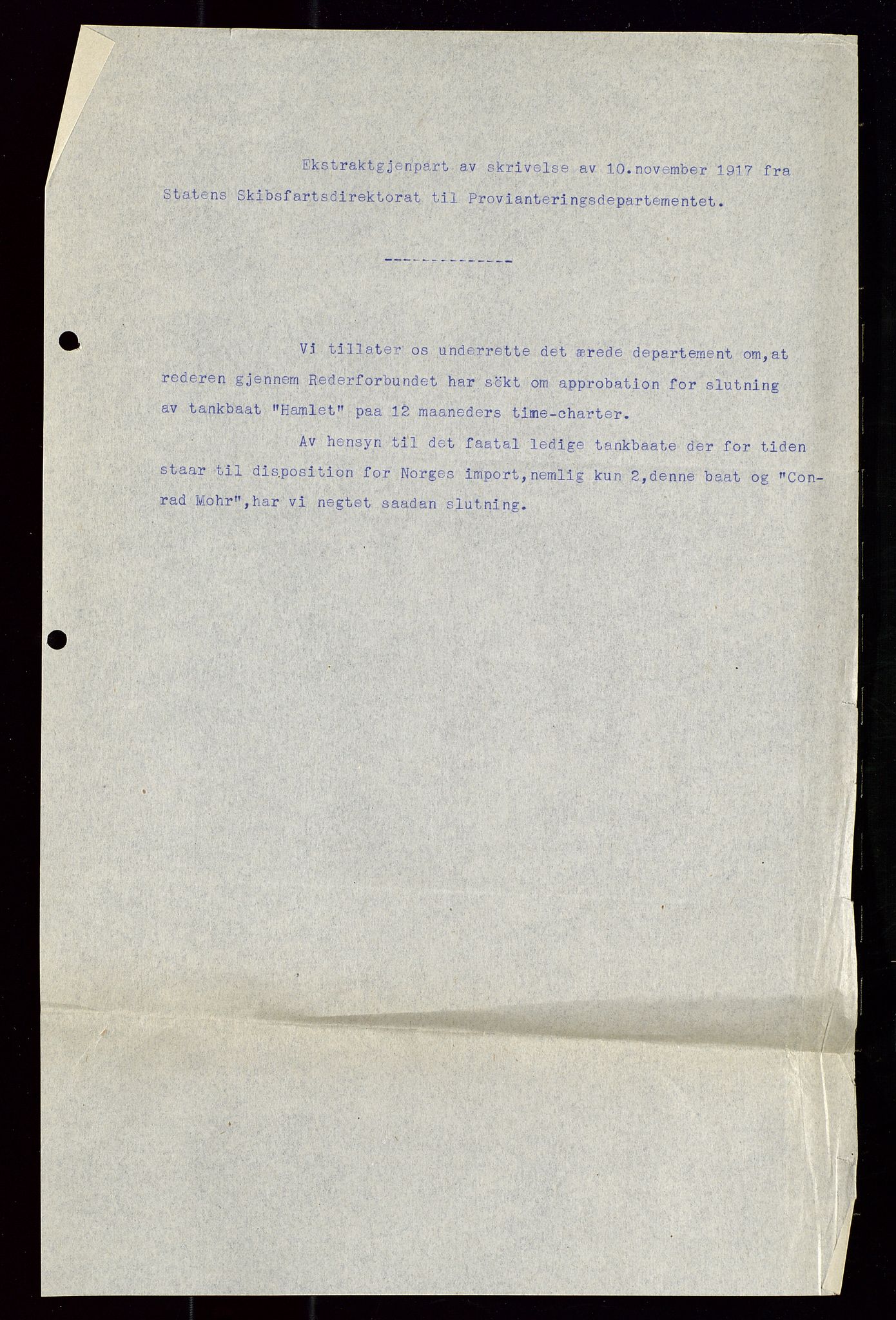 Pa 1521 - A/S Norske Shell, AV/SAST-A-101915/E/Ea/Eaa/L0020: Sjefskorrespondanse, 1917, p. 27