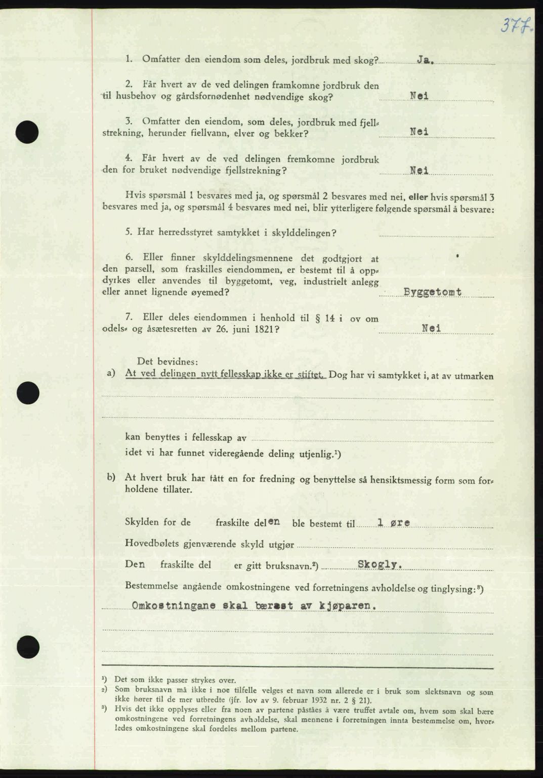 Nordmøre sorenskriveri, AV/SAT-A-4132/1/2/2Ca: Mortgage book no. A106, 1947-1947, Diary no: : 2320/1947