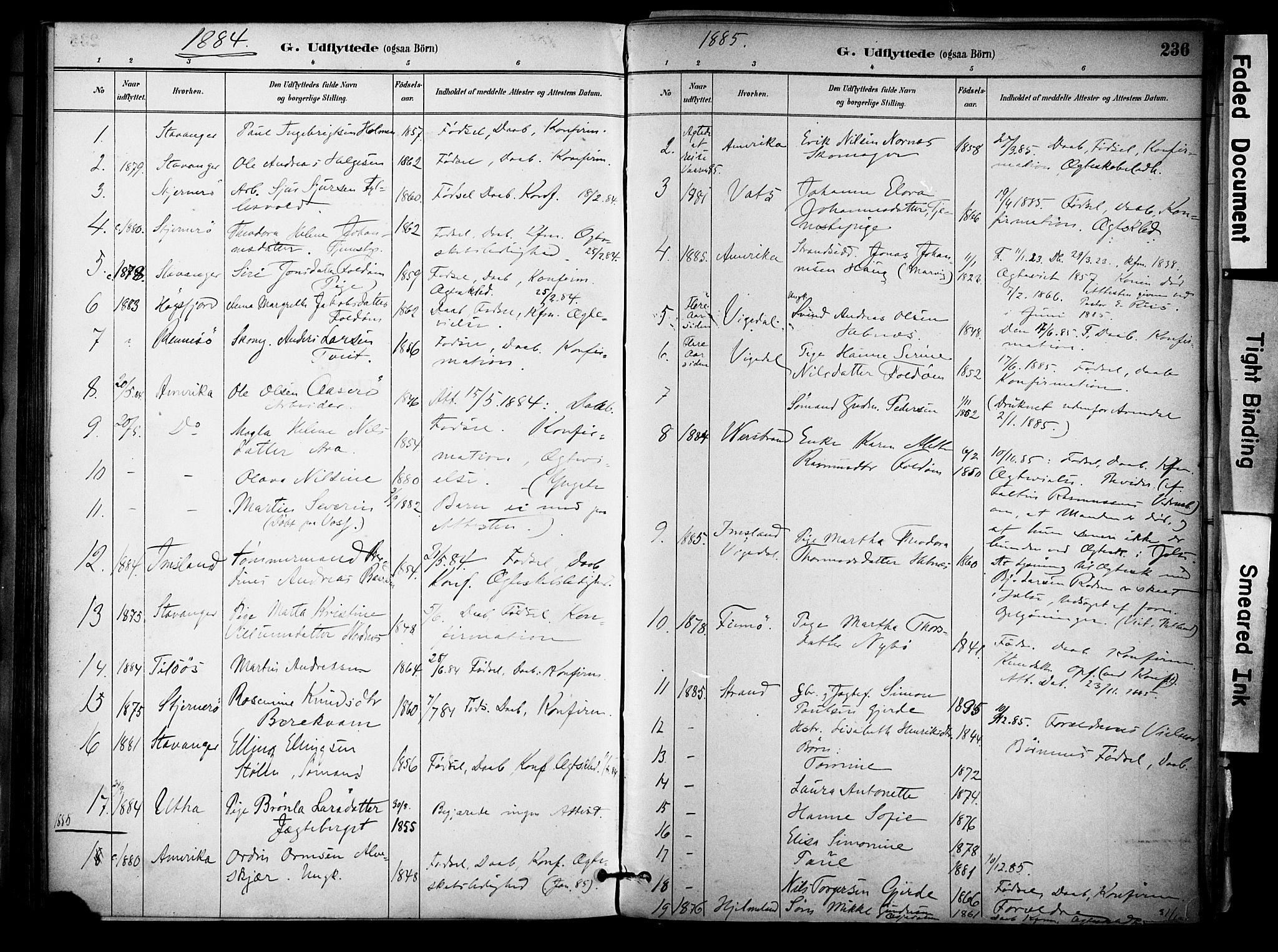 Jelsa sokneprestkontor, SAST/A-101842/01/IV: Parish register (official) no. A 10, 1884-1906, p. 236