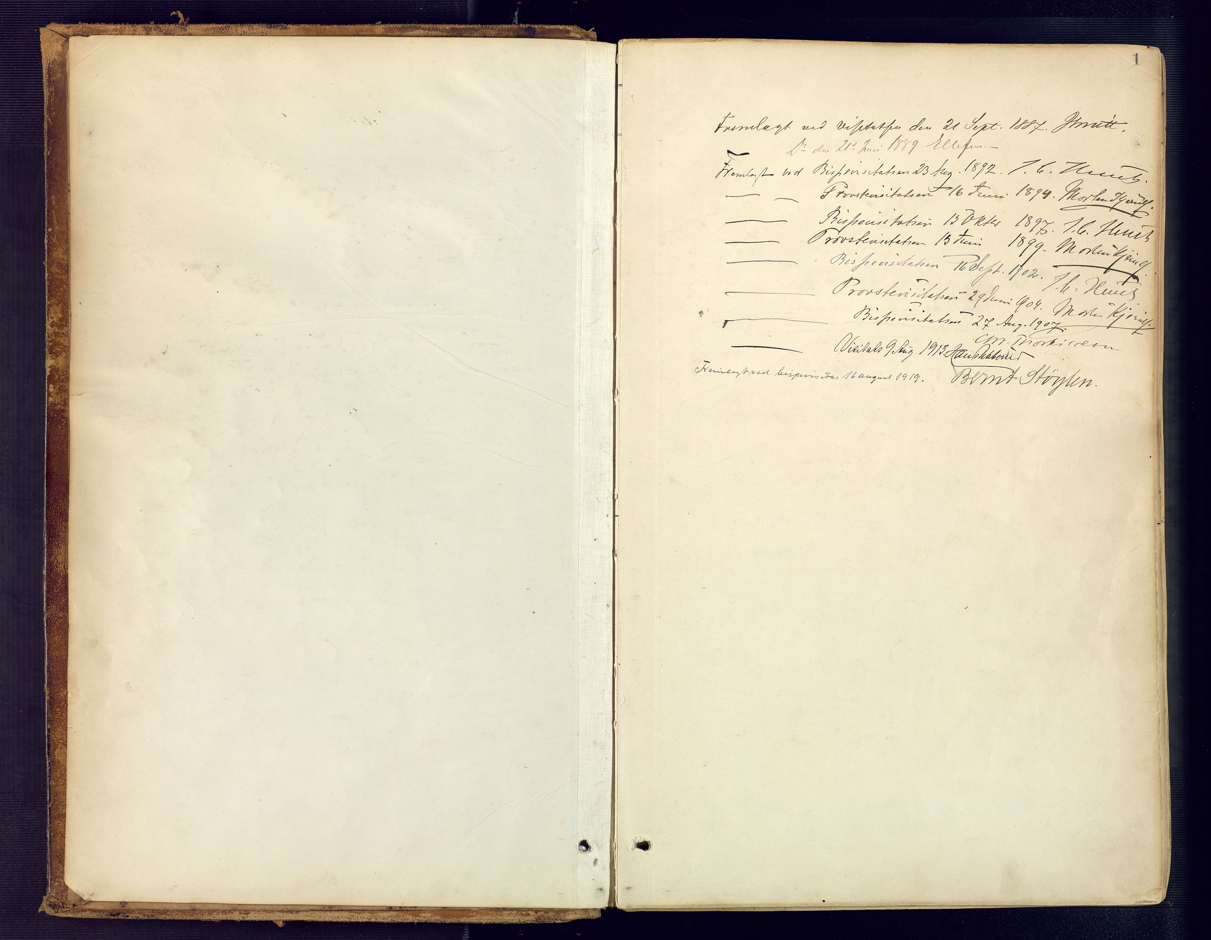 Bjelland sokneprestkontor, SAK/1111-0005/F/Fa/Faa/L0004: Parish register (official) no. A 4, 1887-1923, p. 1