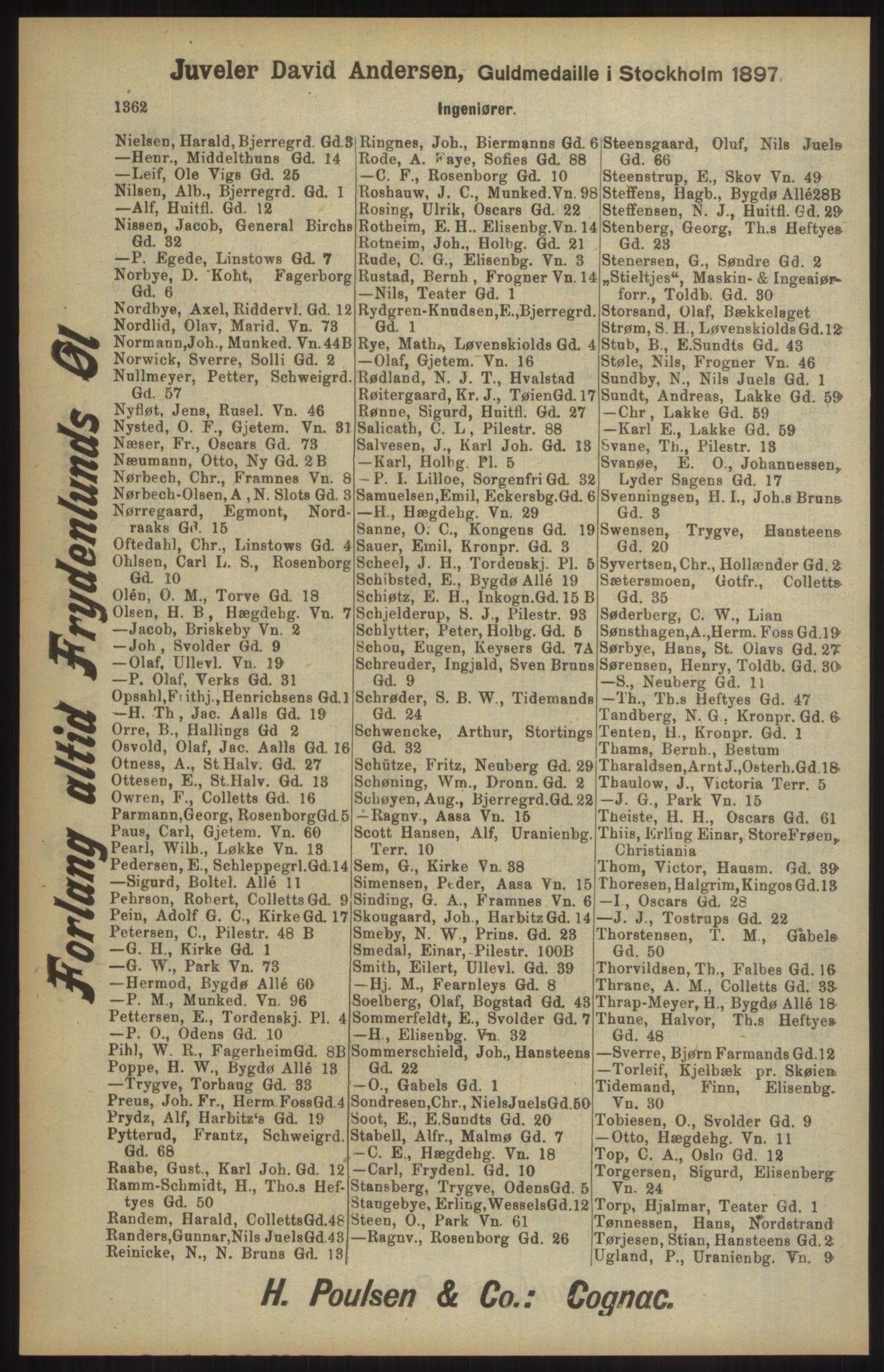 Kristiania/Oslo adressebok, PUBL/-, 1904, p. 1362