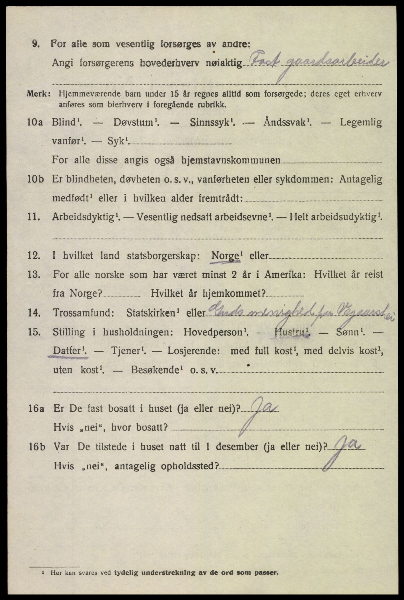 SAK, 1920 census for Søndeled, 1920, p. 5468