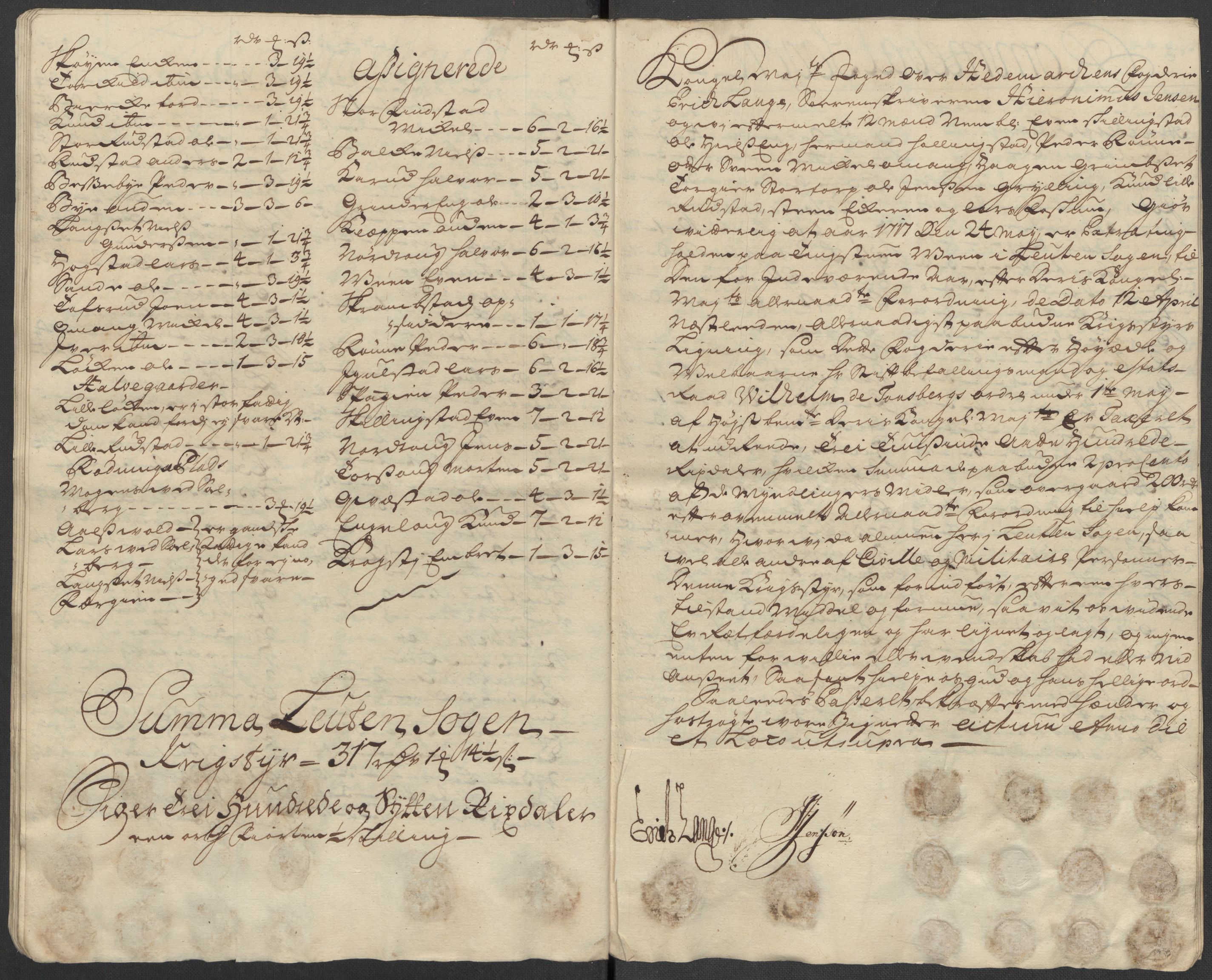 Rentekammeret inntil 1814, Reviderte regnskaper, Fogderegnskap, AV/RA-EA-4092/R16/L1056: Fogderegnskap Hedmark, 1717, p. 174