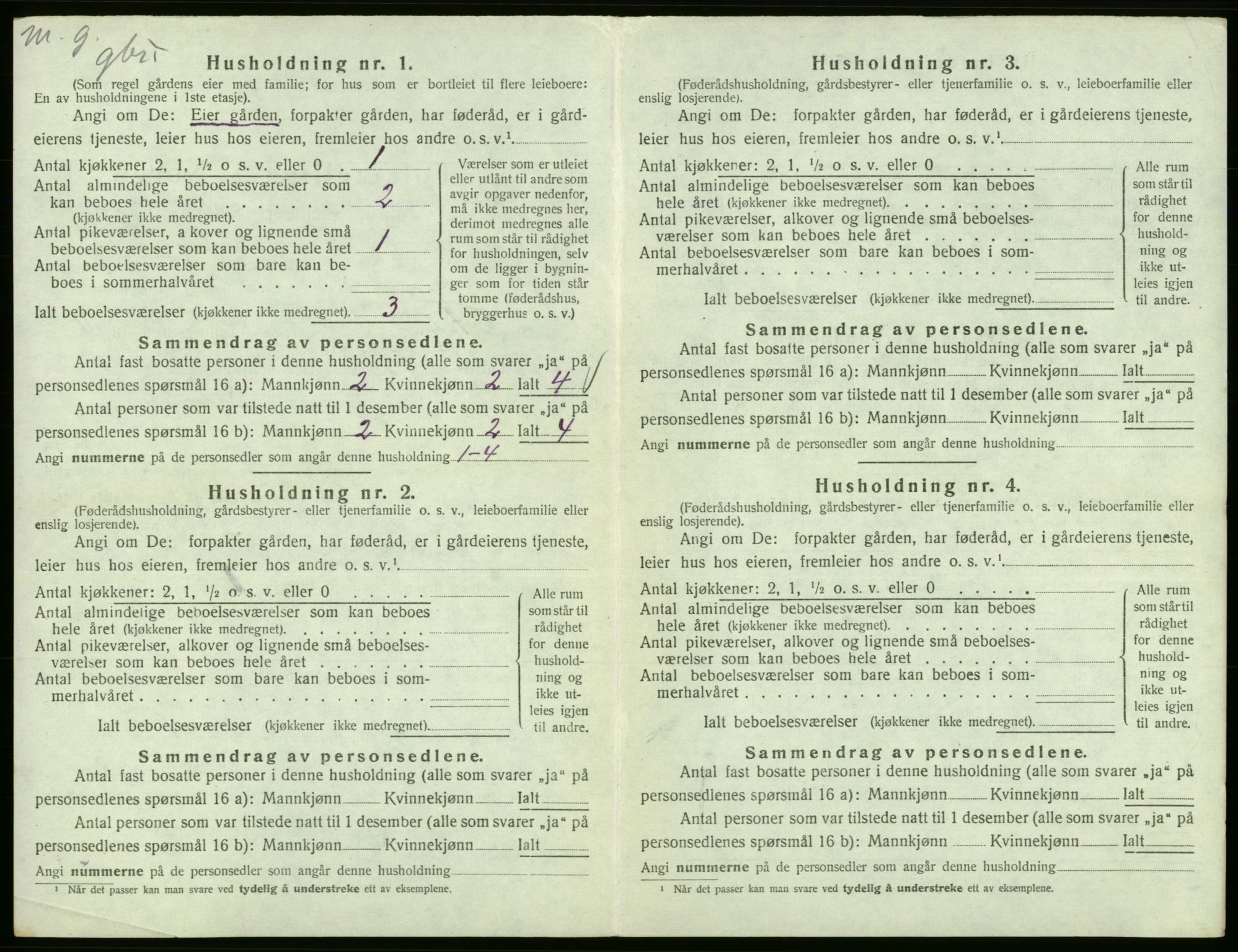 SAB, 1920 census for Fitjar, 1920, p. 603