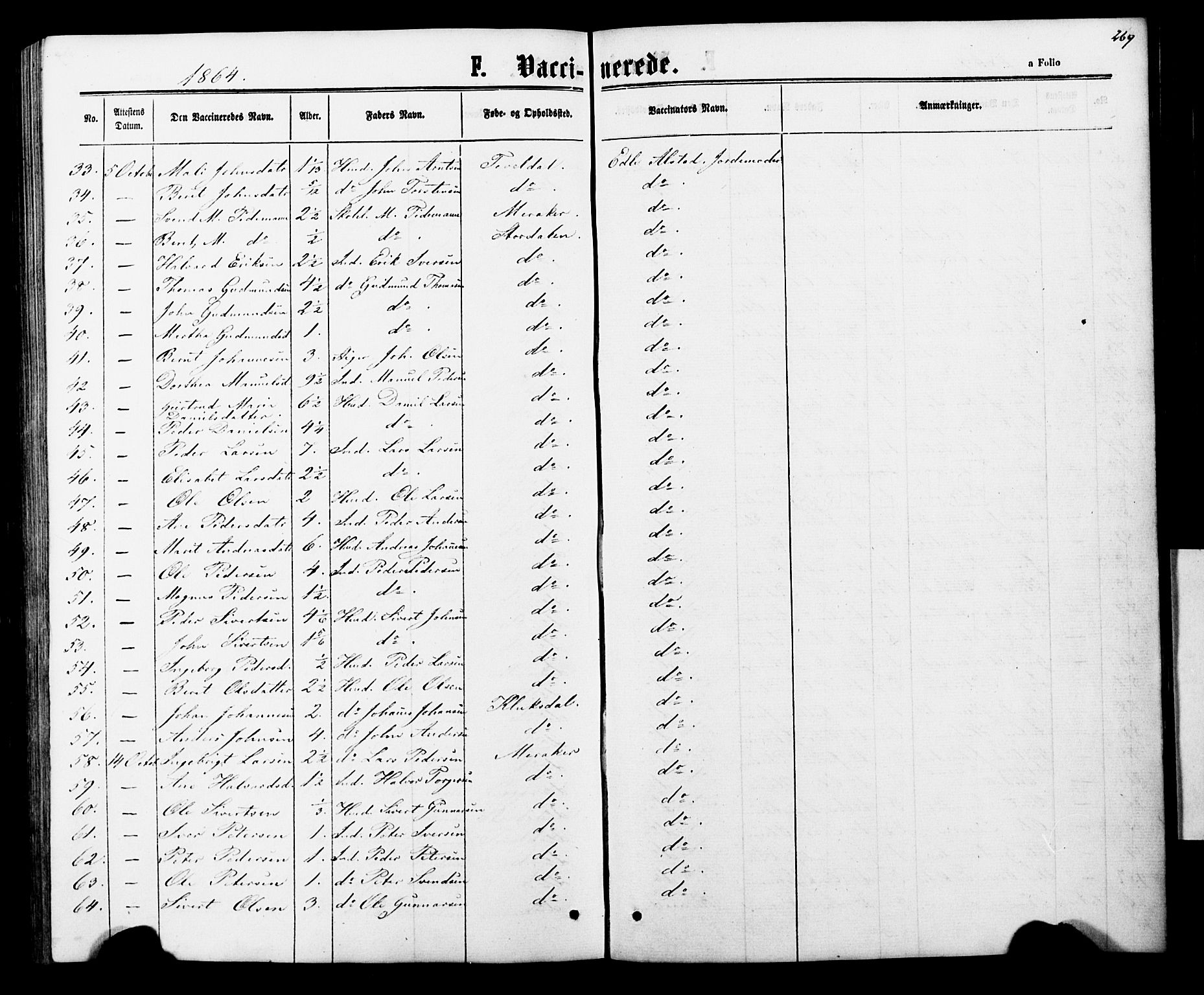 Ministerialprotokoller, klokkerbøker og fødselsregistre - Nord-Trøndelag, SAT/A-1458/706/L0049: Parish register (copy) no. 706C01, 1864-1895, p. 269