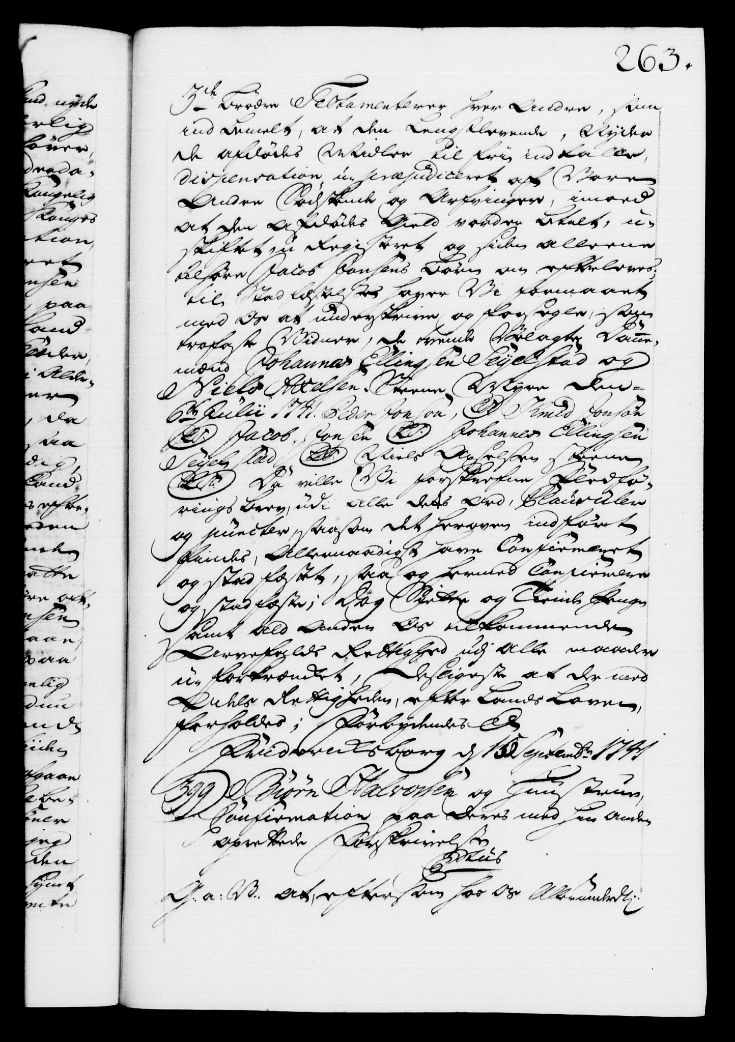 Danske Kanselli 1572-1799, AV/RA-EA-3023/F/Fc/Fca/Fcaa/L0032: Norske registre, 1741-1742, p. 263a