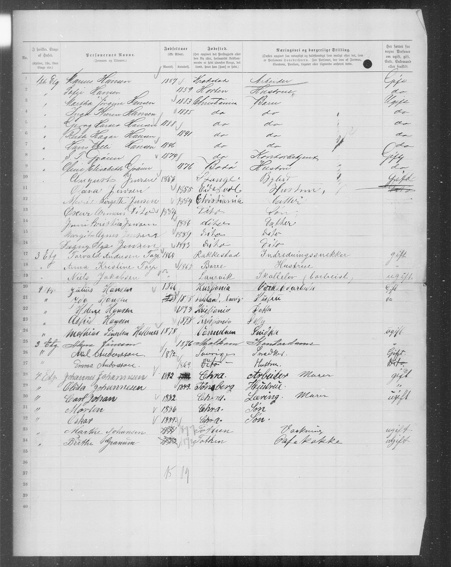 OBA, Municipal Census 1899 for Kristiania, 1899, p. 8472