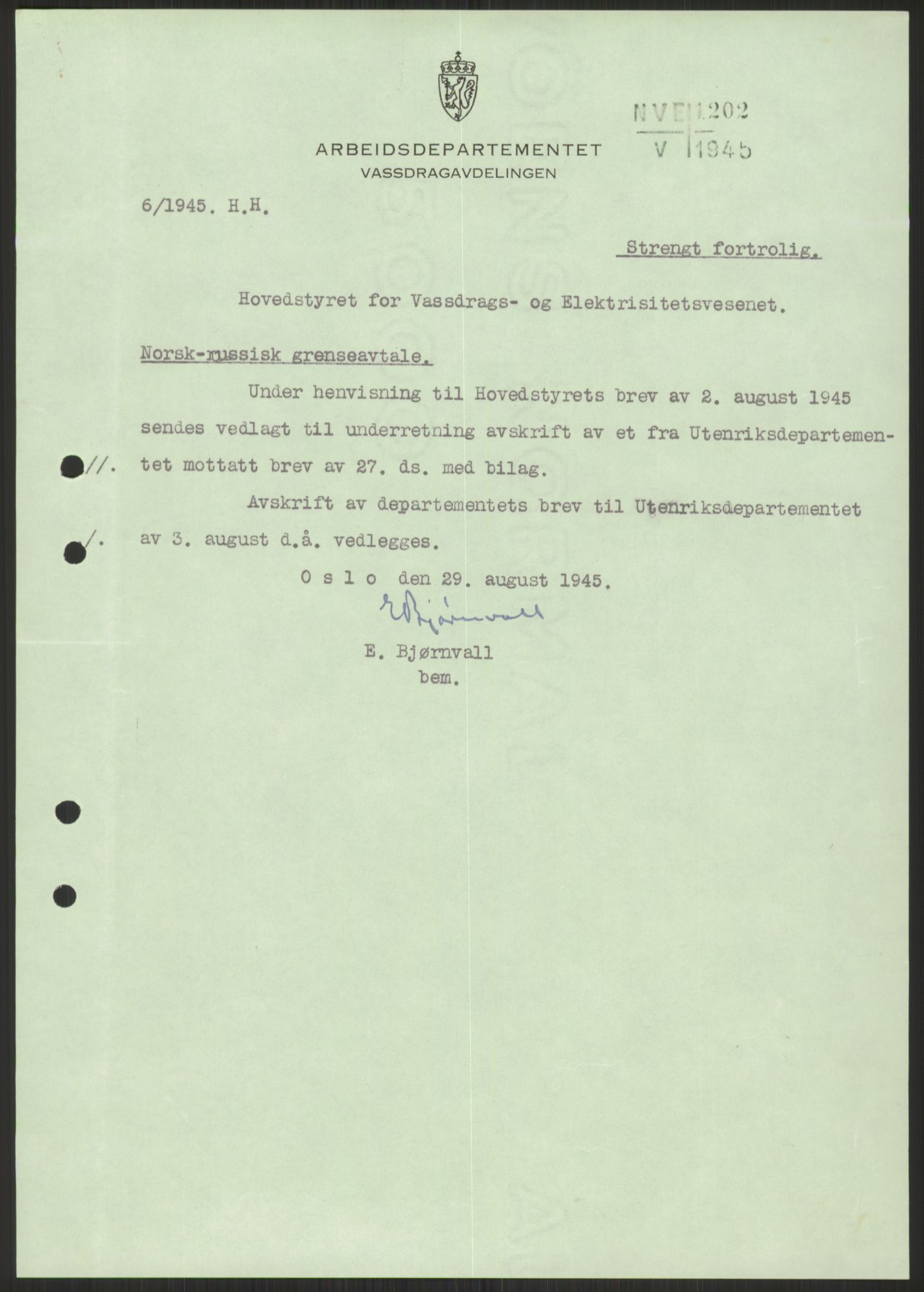 Vassdragsdirektoratet/avdelingen, AV/RA-S-6242/F/Fa/L0538: Pasvikelva, 1945-1949, p. 1027