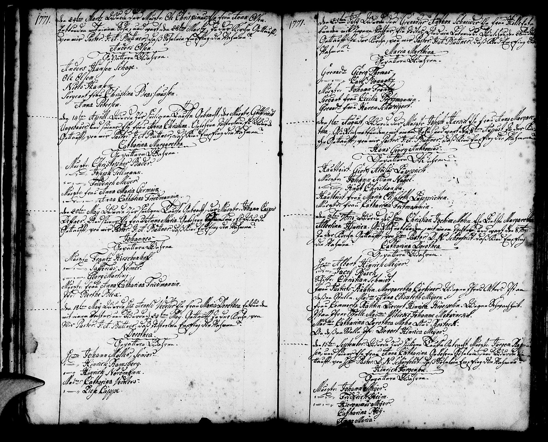 Mariakirken Sokneprestembete, AV/SAB-A-76901/H/Haa/L0002: Parish register (official) no. A 2, 1748-1807, p. 43