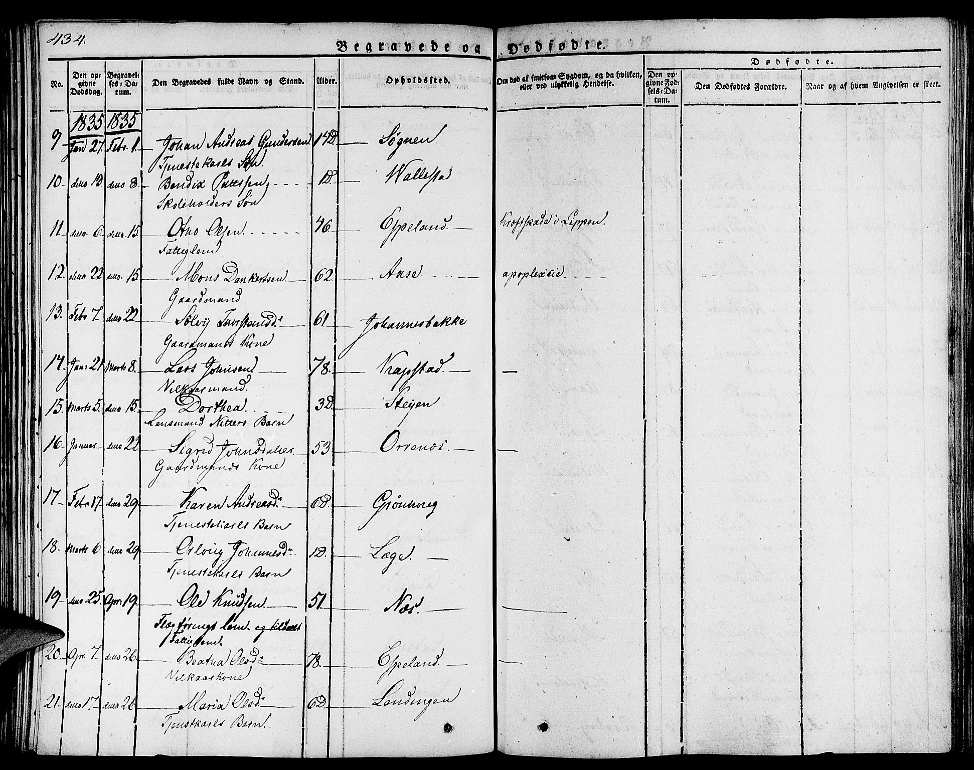 Gaular sokneprestembete, AV/SAB-A-80001/H/Haa: Parish register (official) no. A 3, 1821-1840, p. 434