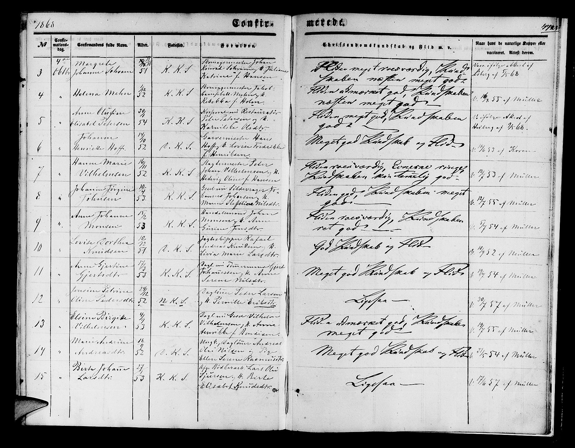 Korskirken sokneprestembete, AV/SAB-A-76101/H/Hab: Parish register (copy) no. C 1, 1839-1868, p. 472
