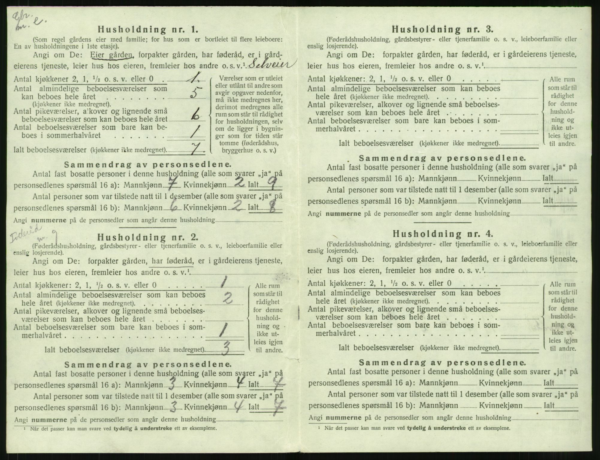 SAT, 1920 census for Vigra, 1920, p. 25