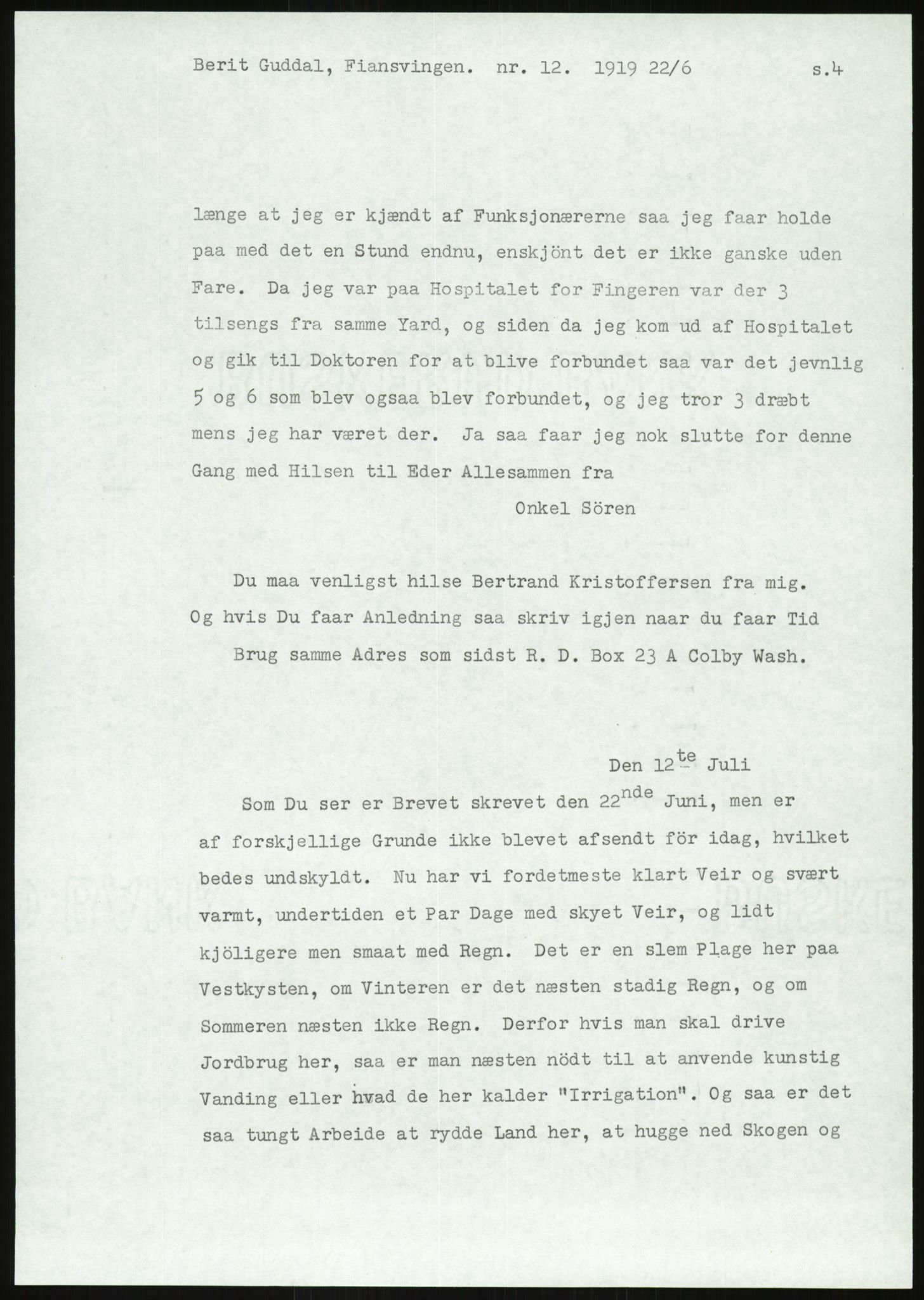 Samlinger til kildeutgivelse, Amerikabrevene, AV/RA-EA-4057/F/L0027: Innlån fra Aust-Agder: Dannevig - Valsgård, 1838-1914, p. 649