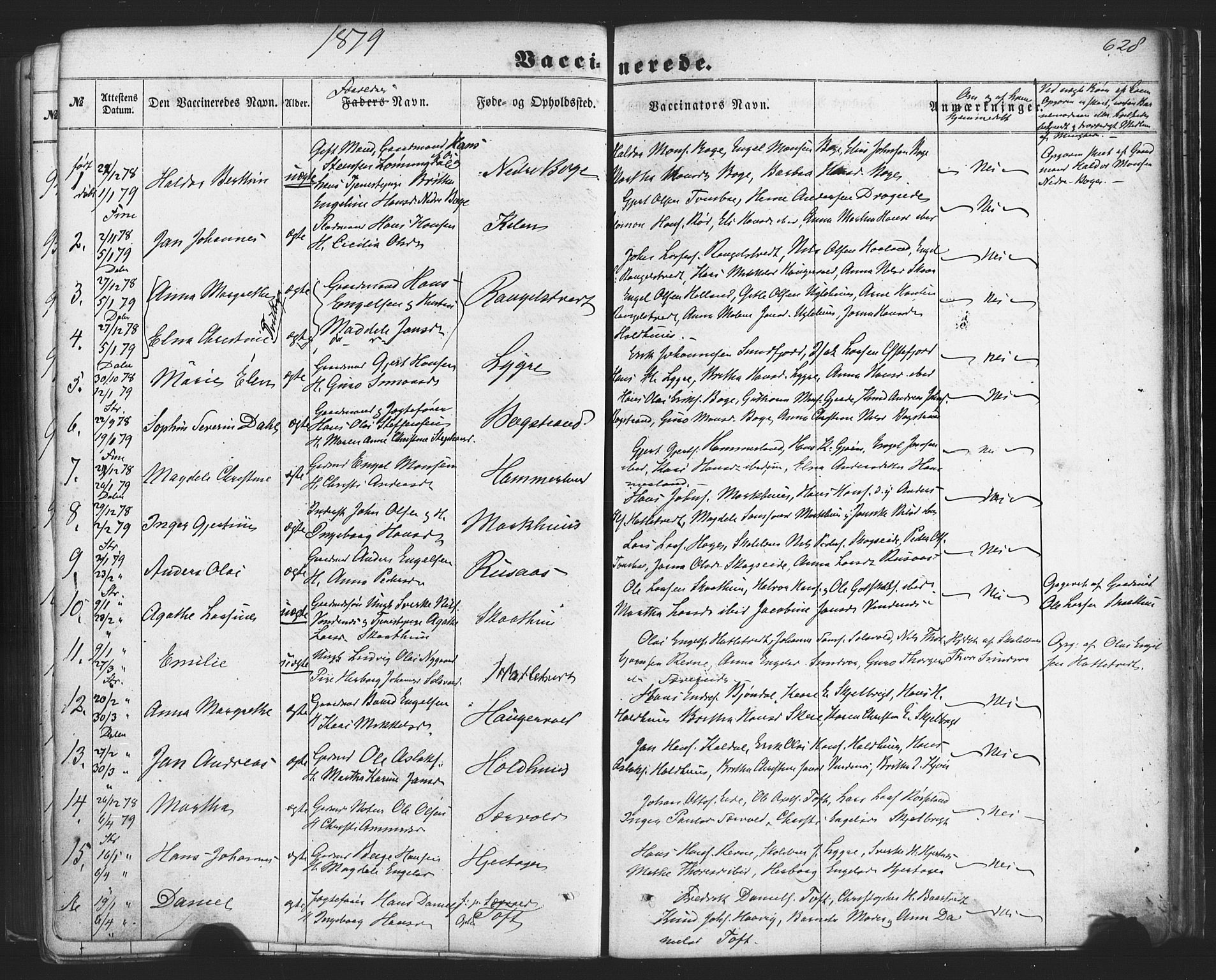 Fusa sokneprestembete, SAB/A-75401/H/Haa: Parish register (official) no. A 1II, 1855-1879, p. 628