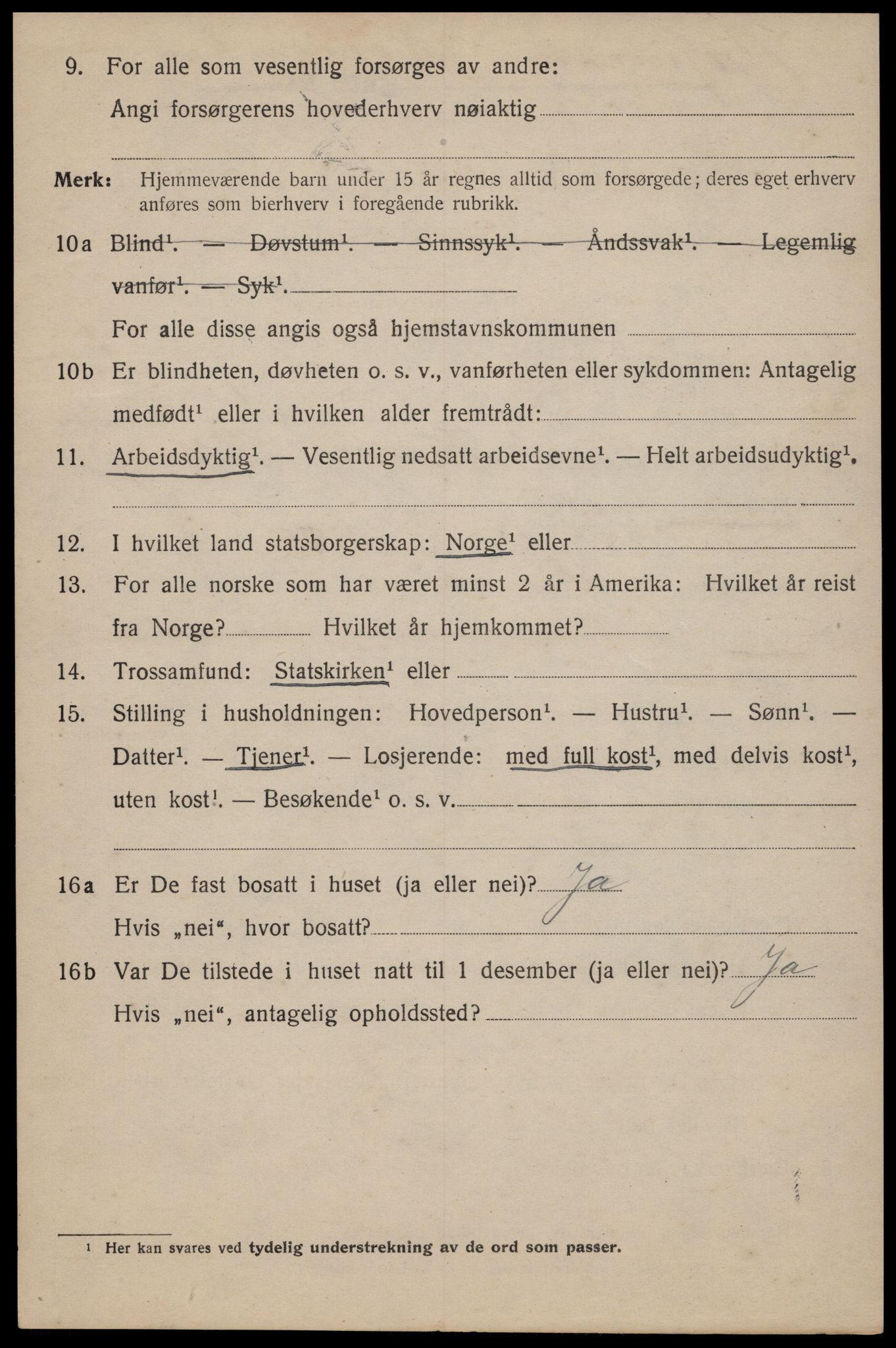 SAT, 1920 census for Trondheim, 1920, p. 32921