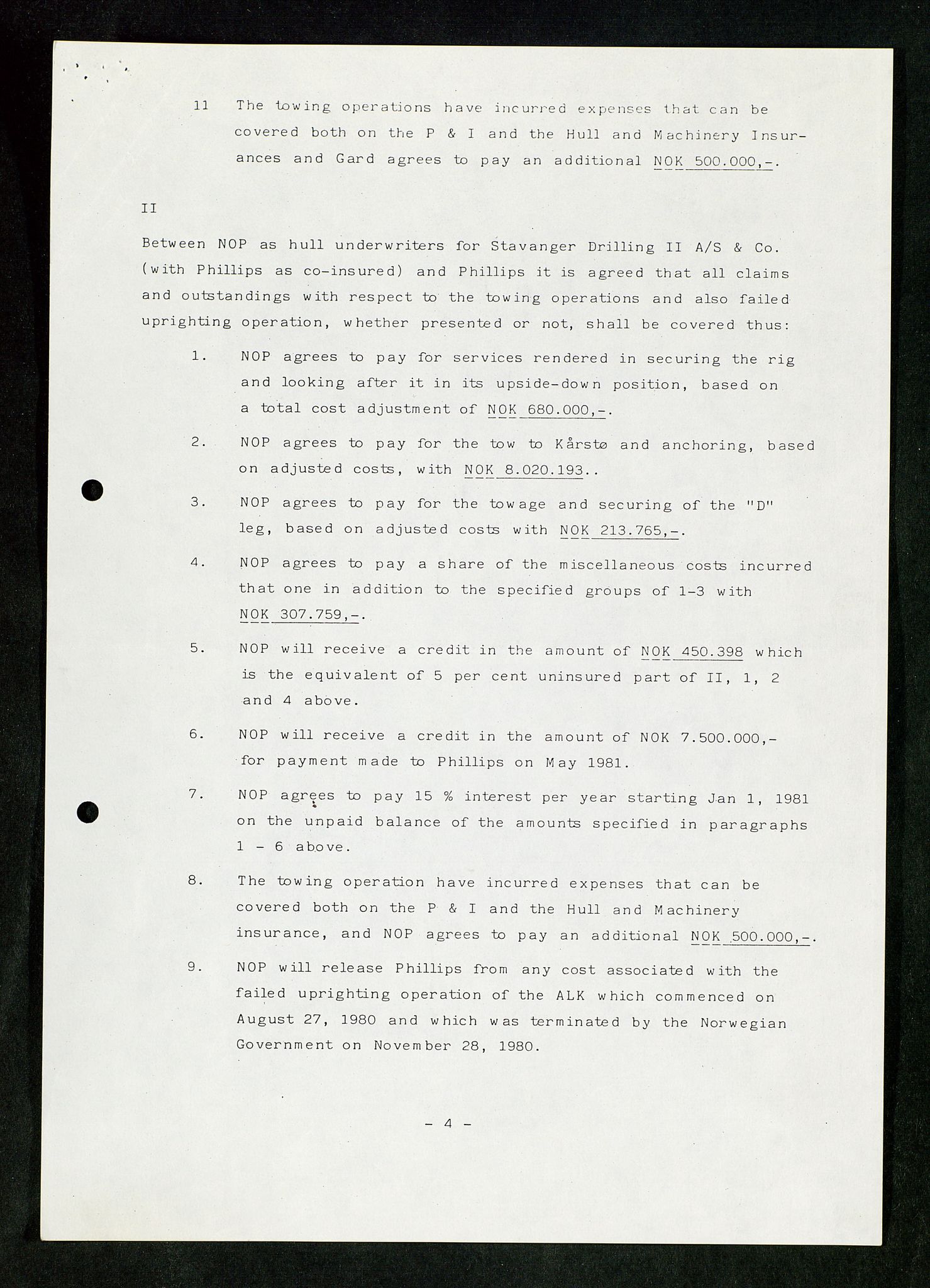 Pa 1503 - Stavanger Drilling AS, AV/SAST-A-101906/Da/L0017: Alexander L. Kielland - Saks- og korrespondansearkiv, 1981-1984, p. 101