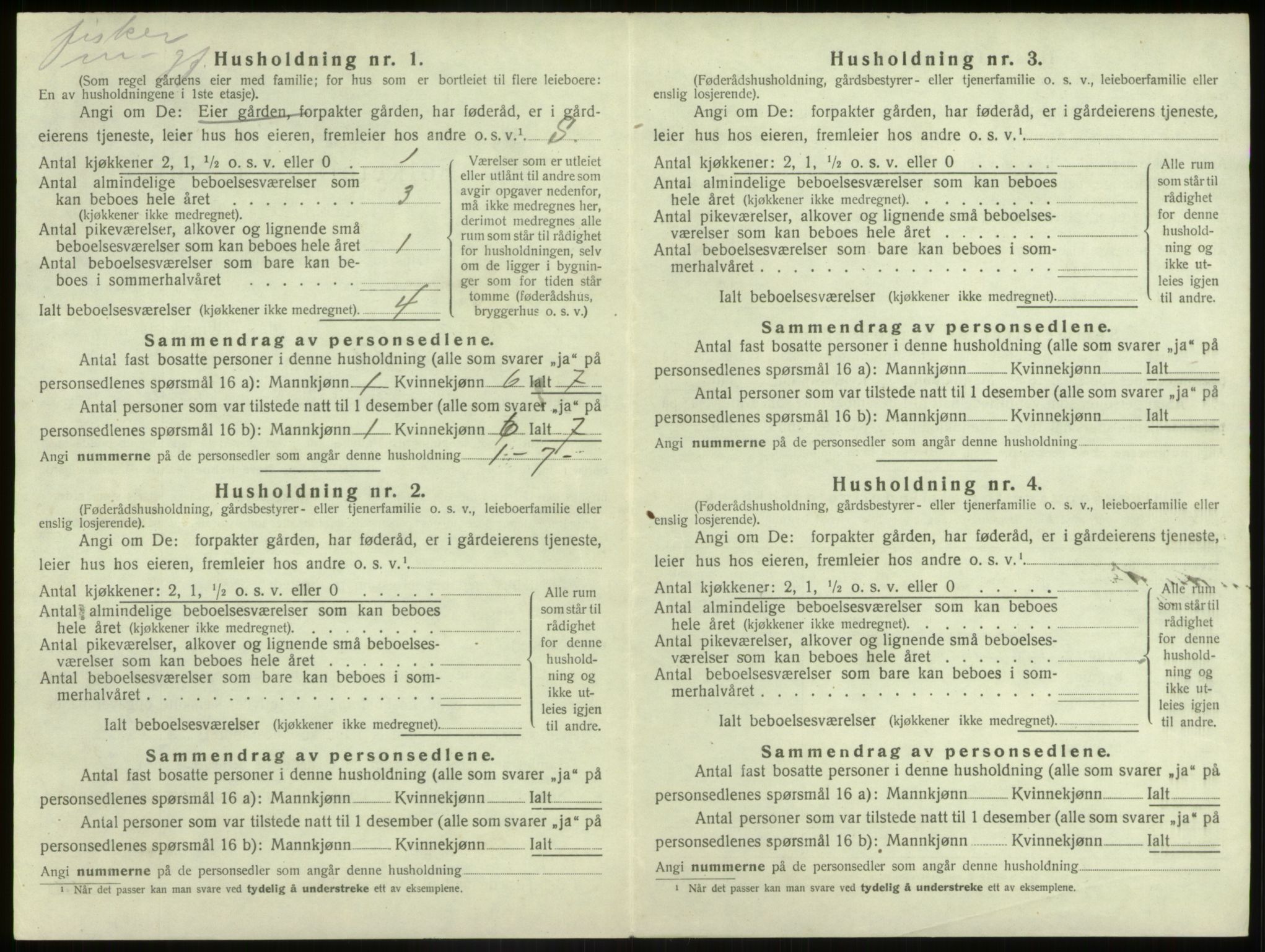 SAB, 1920 census for Bremanger, 1920, p. 323