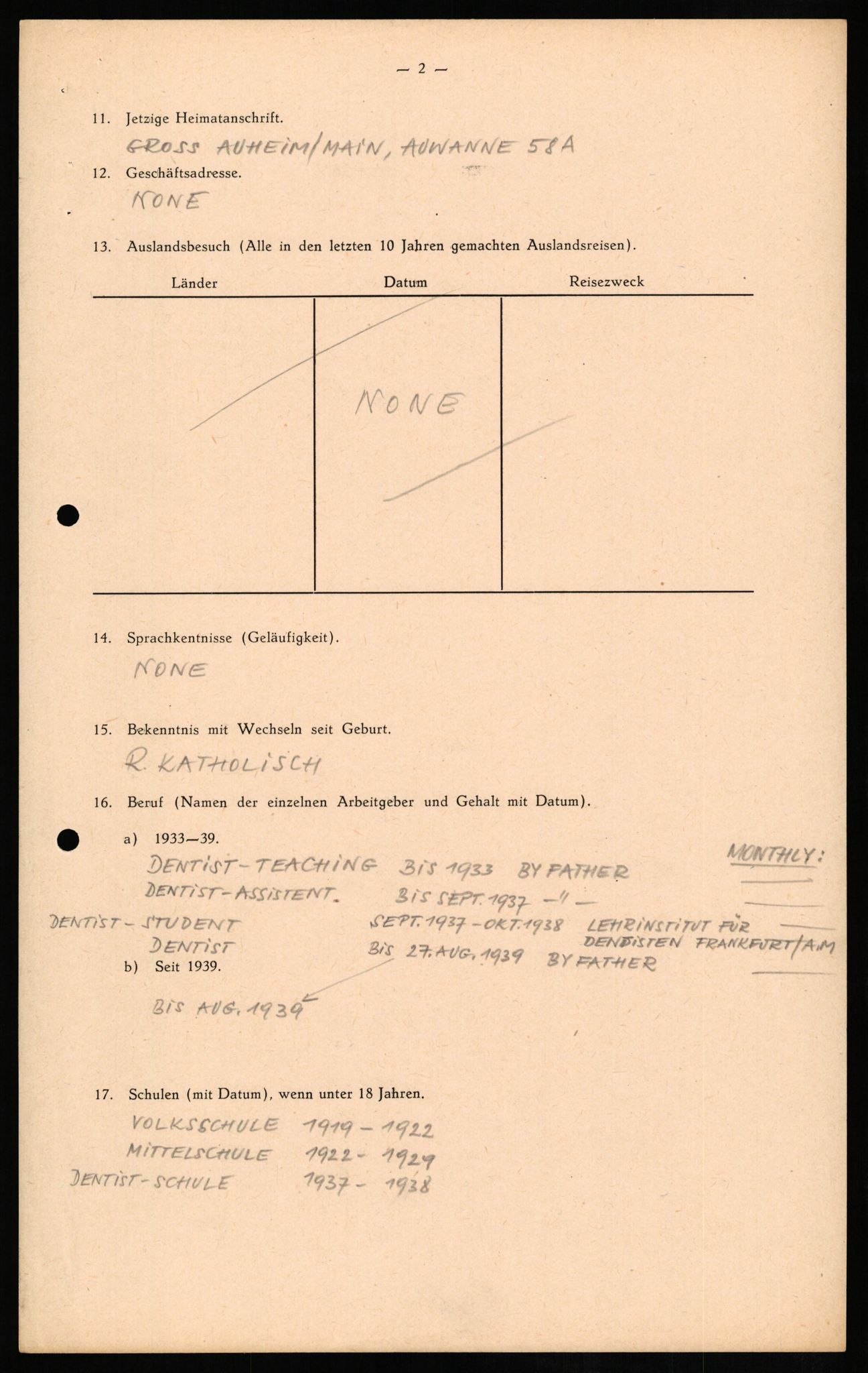 Forsvaret, Forsvarets overkommando II, AV/RA-RAFA-3915/D/Db/L0010: CI Questionaires. Tyske okkupasjonsstyrker i Norge. Tyskere., 1945-1946, p. 657