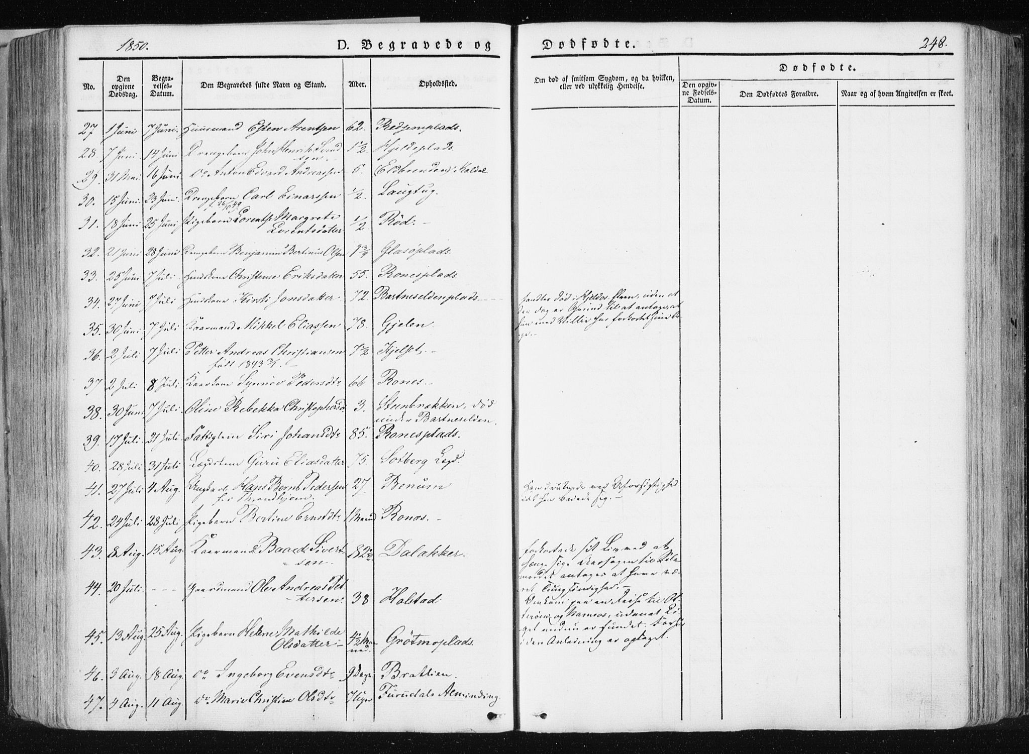 Ministerialprotokoller, klokkerbøker og fødselsregistre - Nord-Trøndelag, AV/SAT-A-1458/741/L0393: Parish register (official) no. 741A07, 1849-1863, p. 248