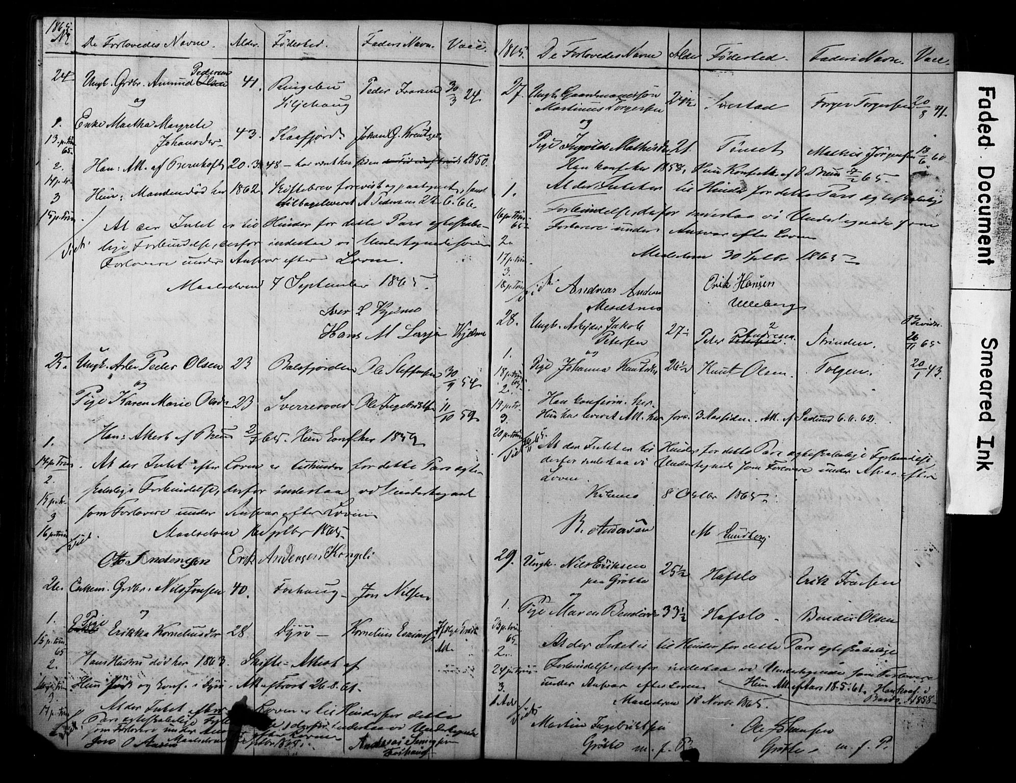 Målselv sokneprestembete, AV/SATØ-S-1311/I/Id/L0037: Banns register no. 37, 1853-1870